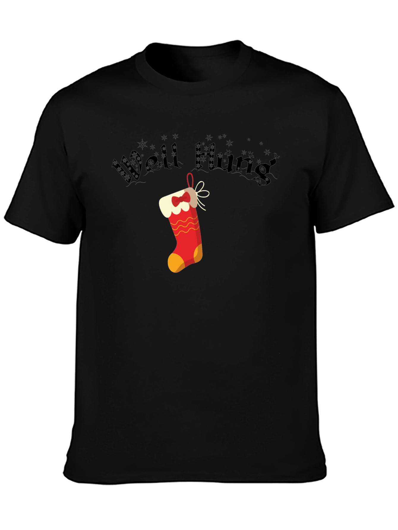 Well Hung Christmas Stocking Graphic Tee