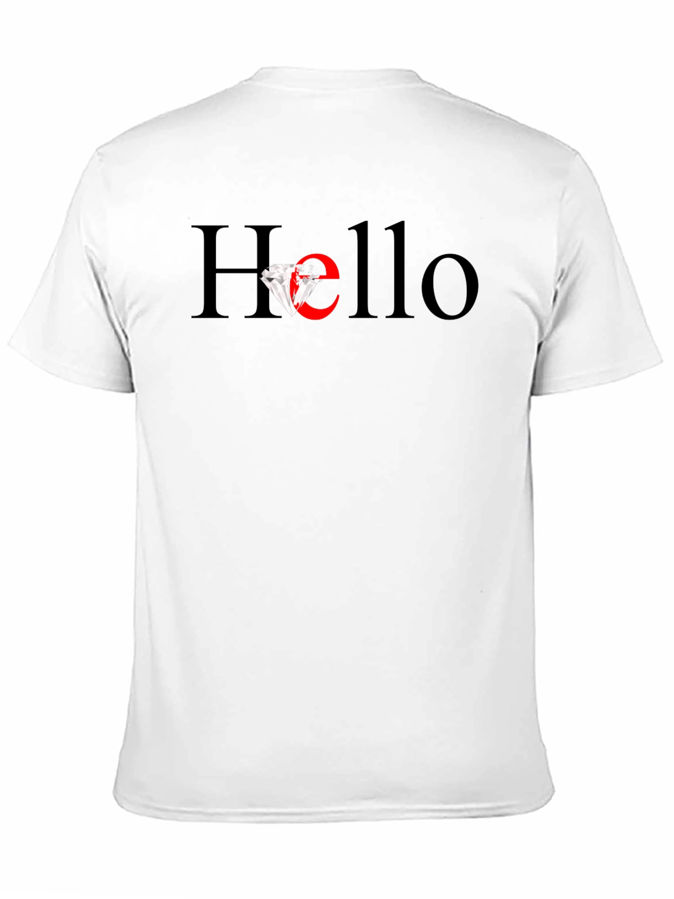 Hello Diamond Graphic Tee - Mens Black T-Shirt