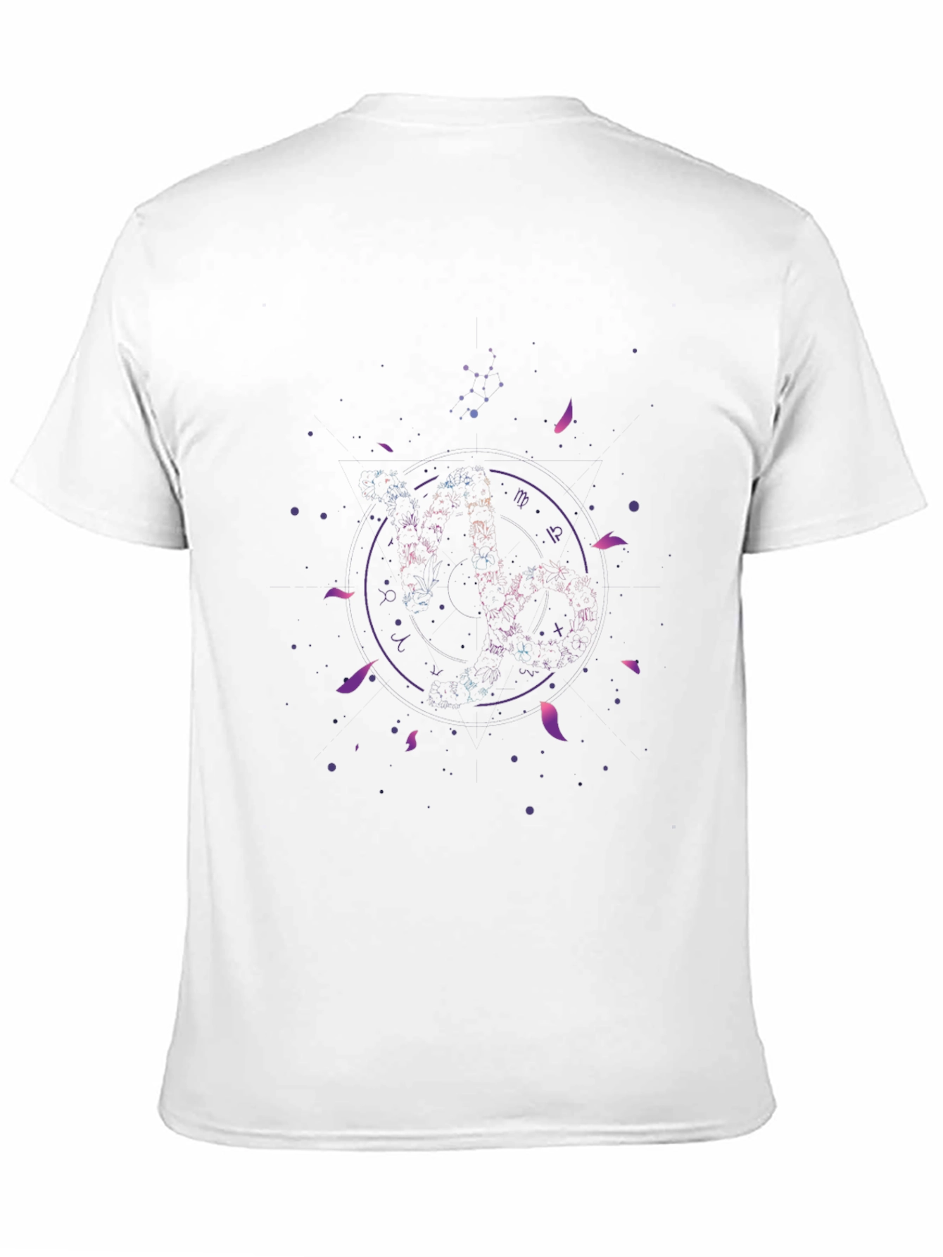 Zodiac Galaxy Graphic Black T-Shirt