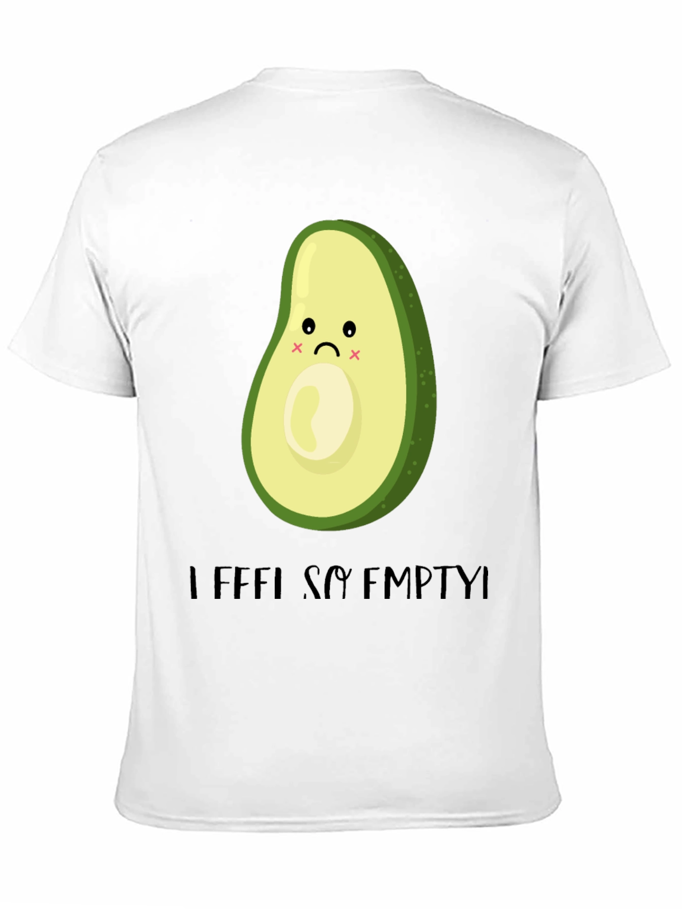 Sad Avocado Graphic T-Shirt - I Feel So Empty
