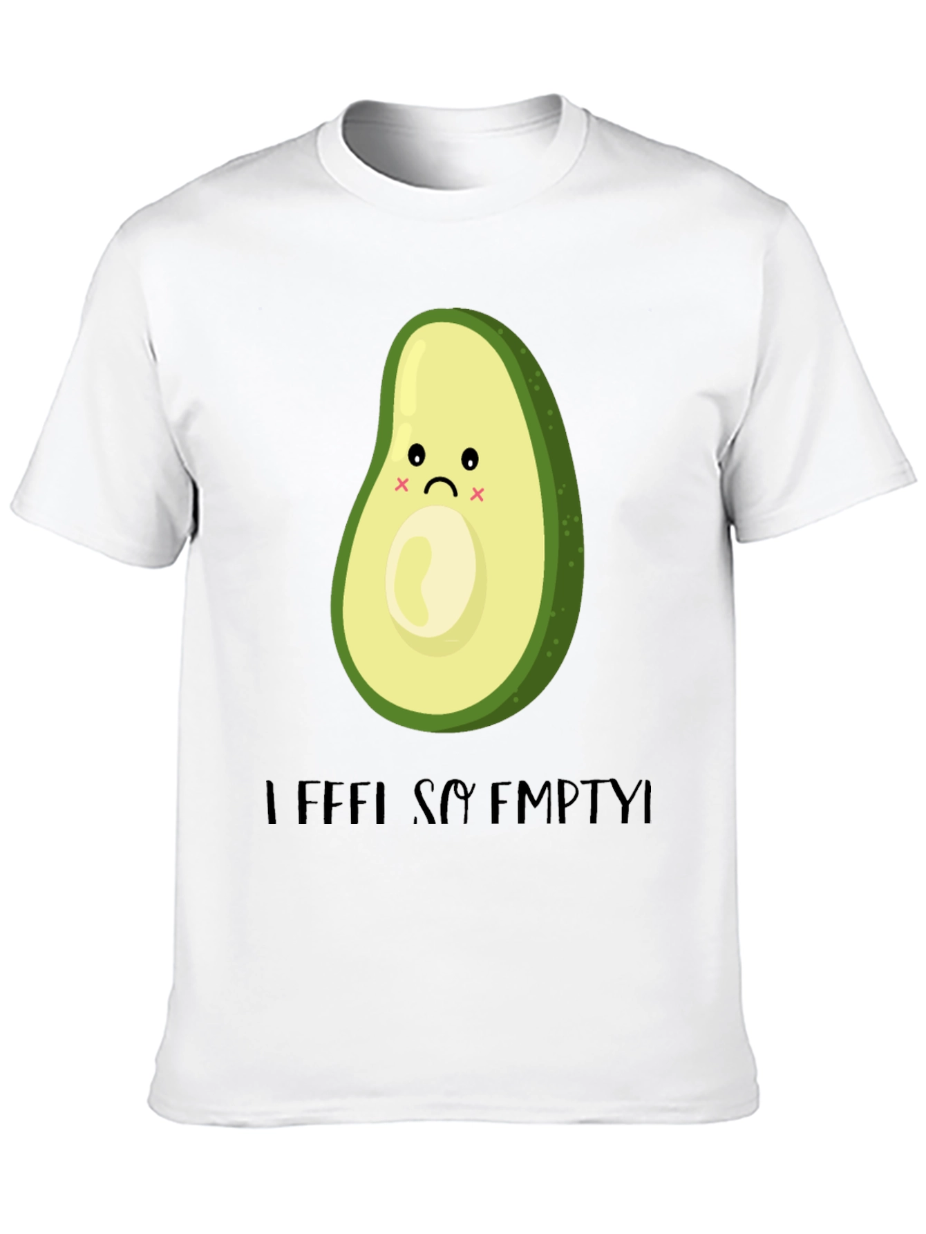 Sad Avocado Graphic T-Shirt - I Feel So Empty