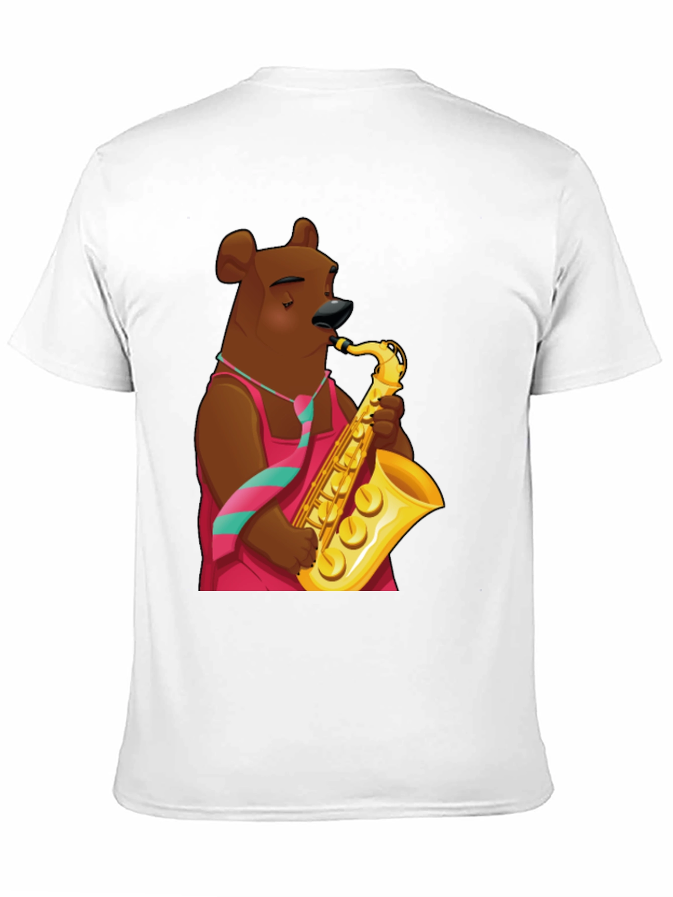 Bear Saxophone Player Graphic T-Shirt