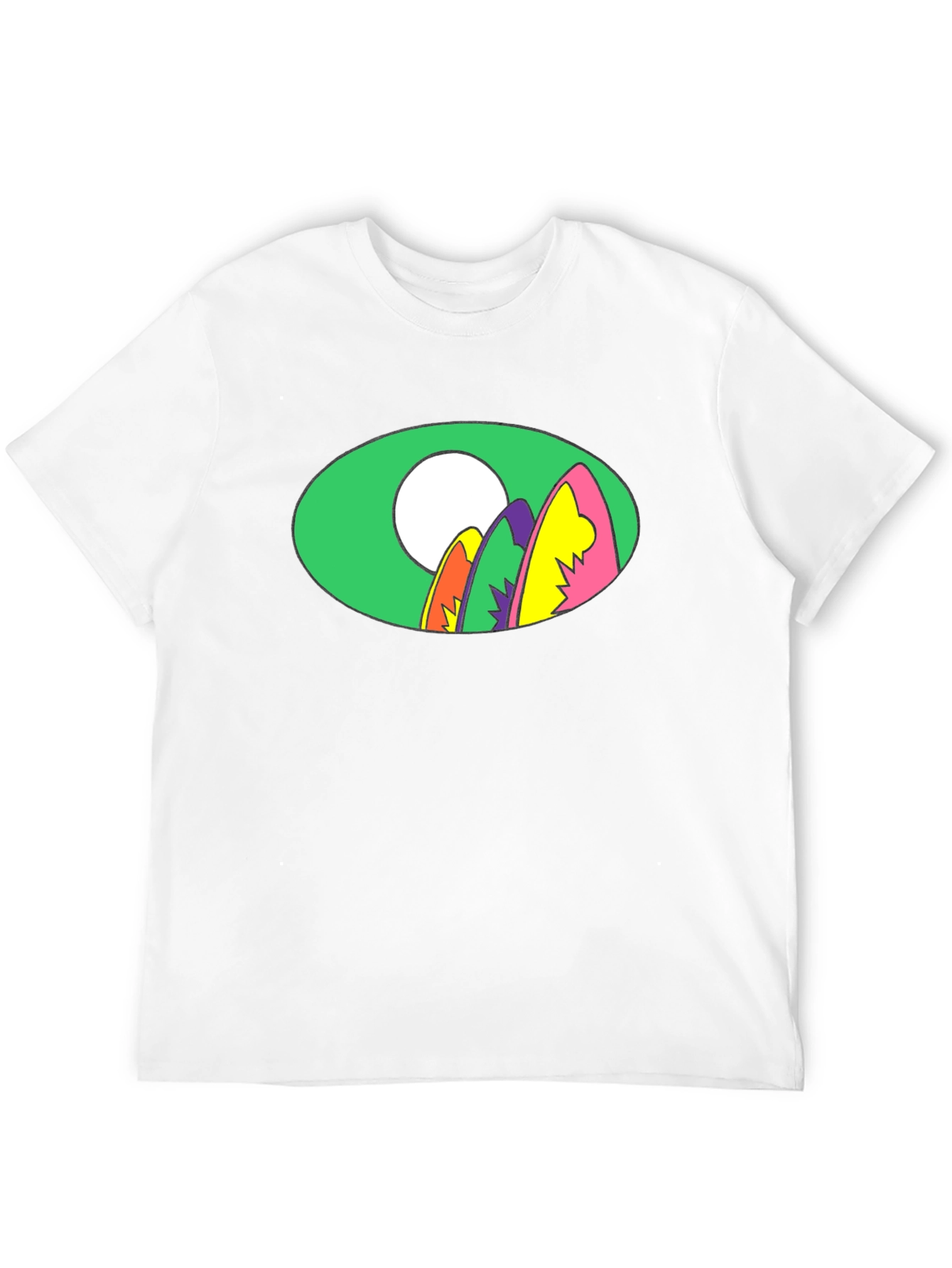 Retro Surfboard Graphic Tee - Black