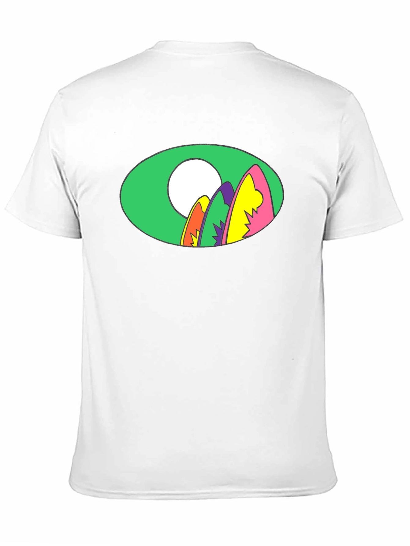 Retro Surfboard Graphic Tee - Black