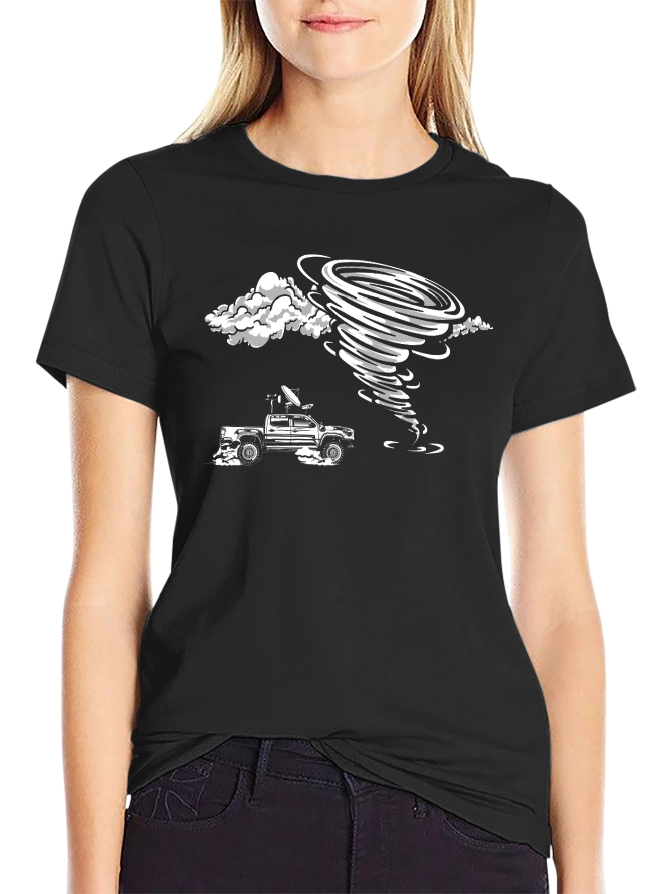 Tornado Chaser Black Graphic T-Shirt
