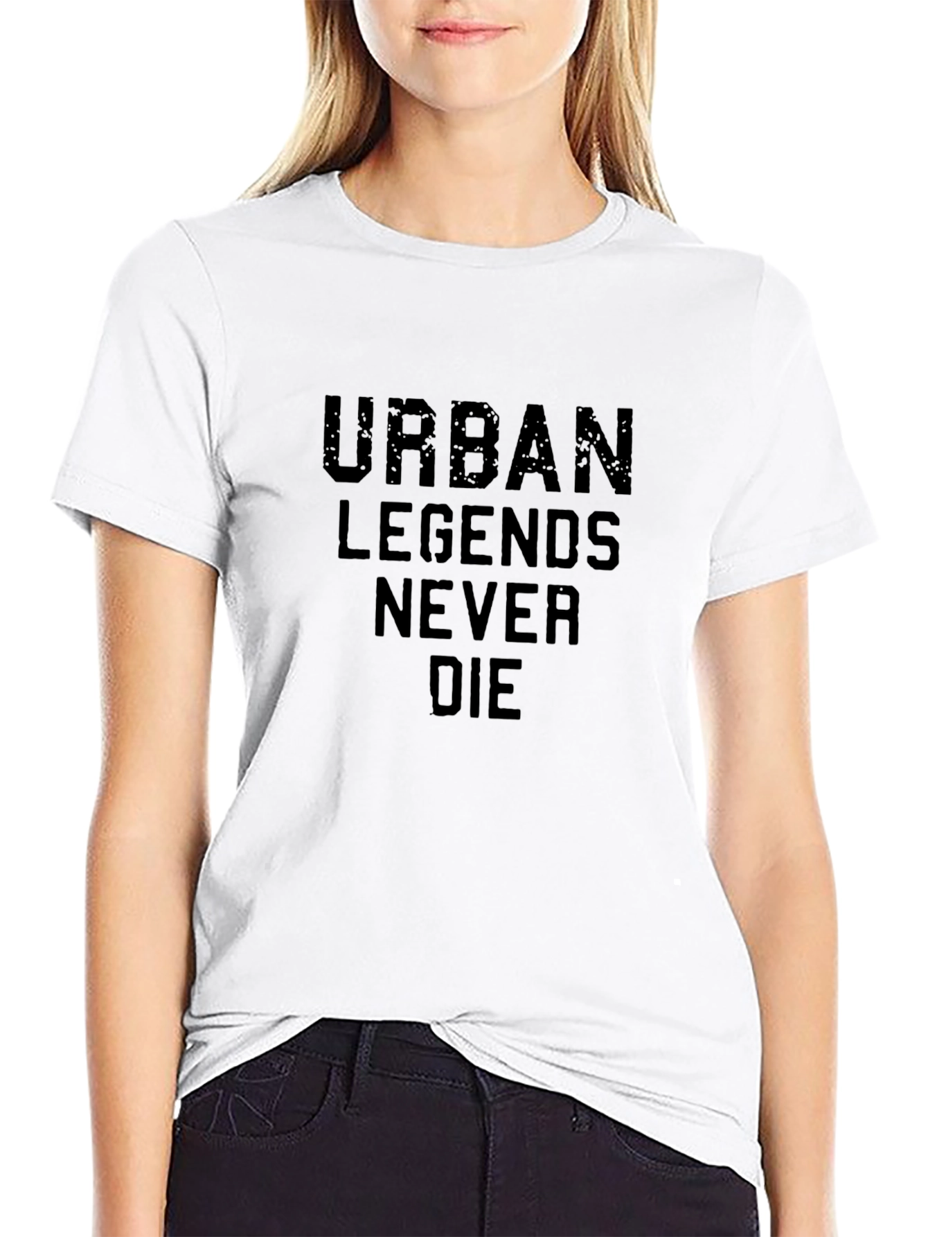 Urban Legends Never Die Black Graphic Tee