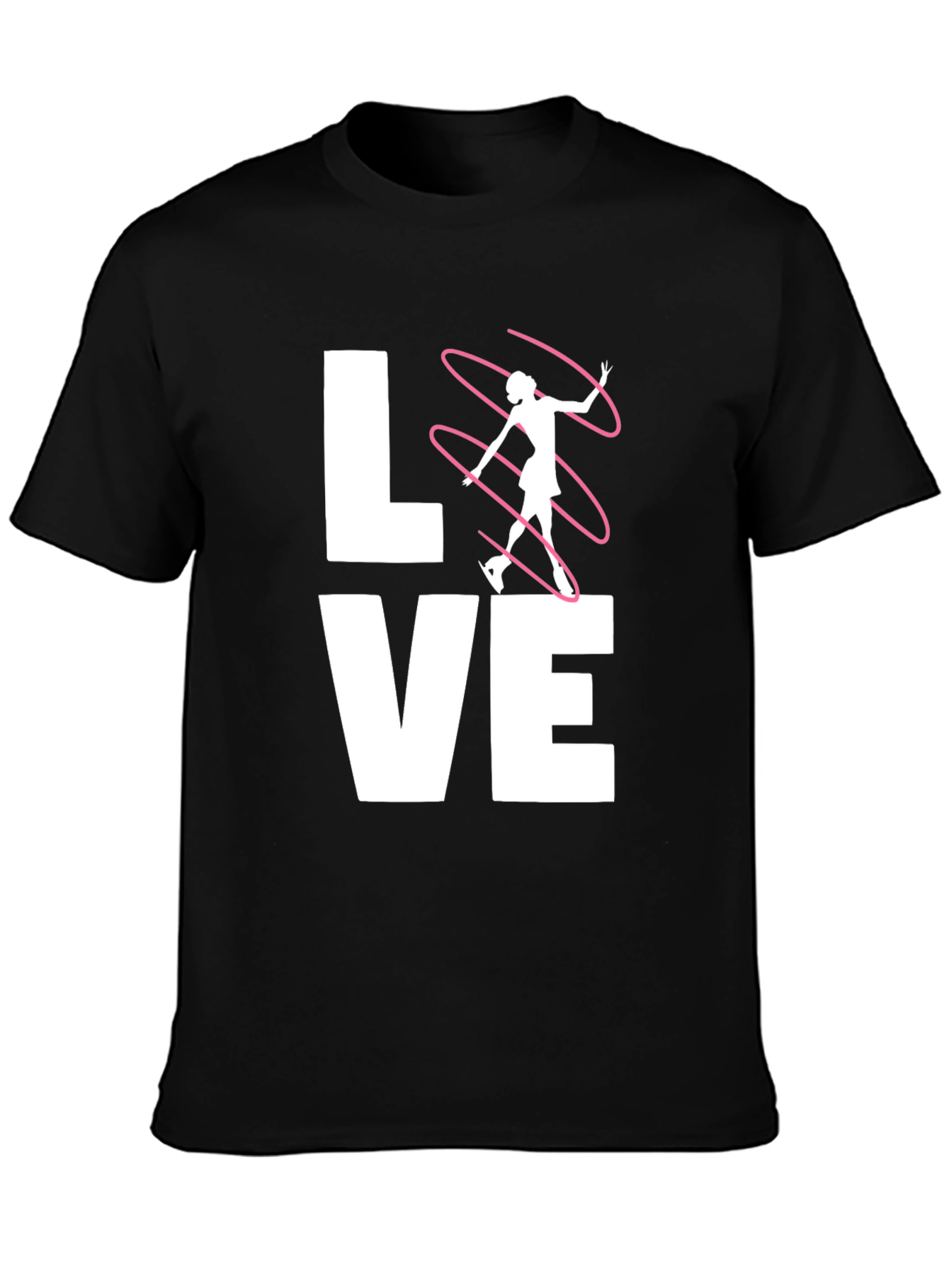 Figure Skating LOVE Graphic Tee - Black