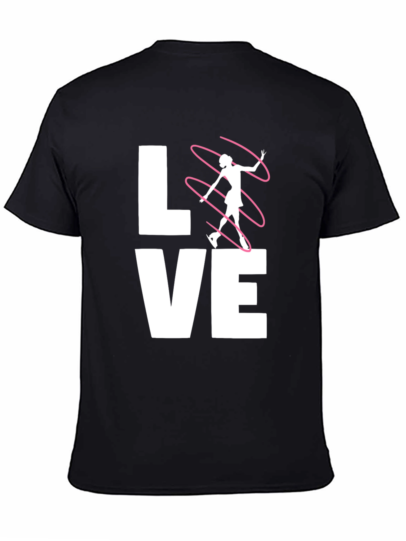 Figure Skating LOVE Graphic Tee - Black