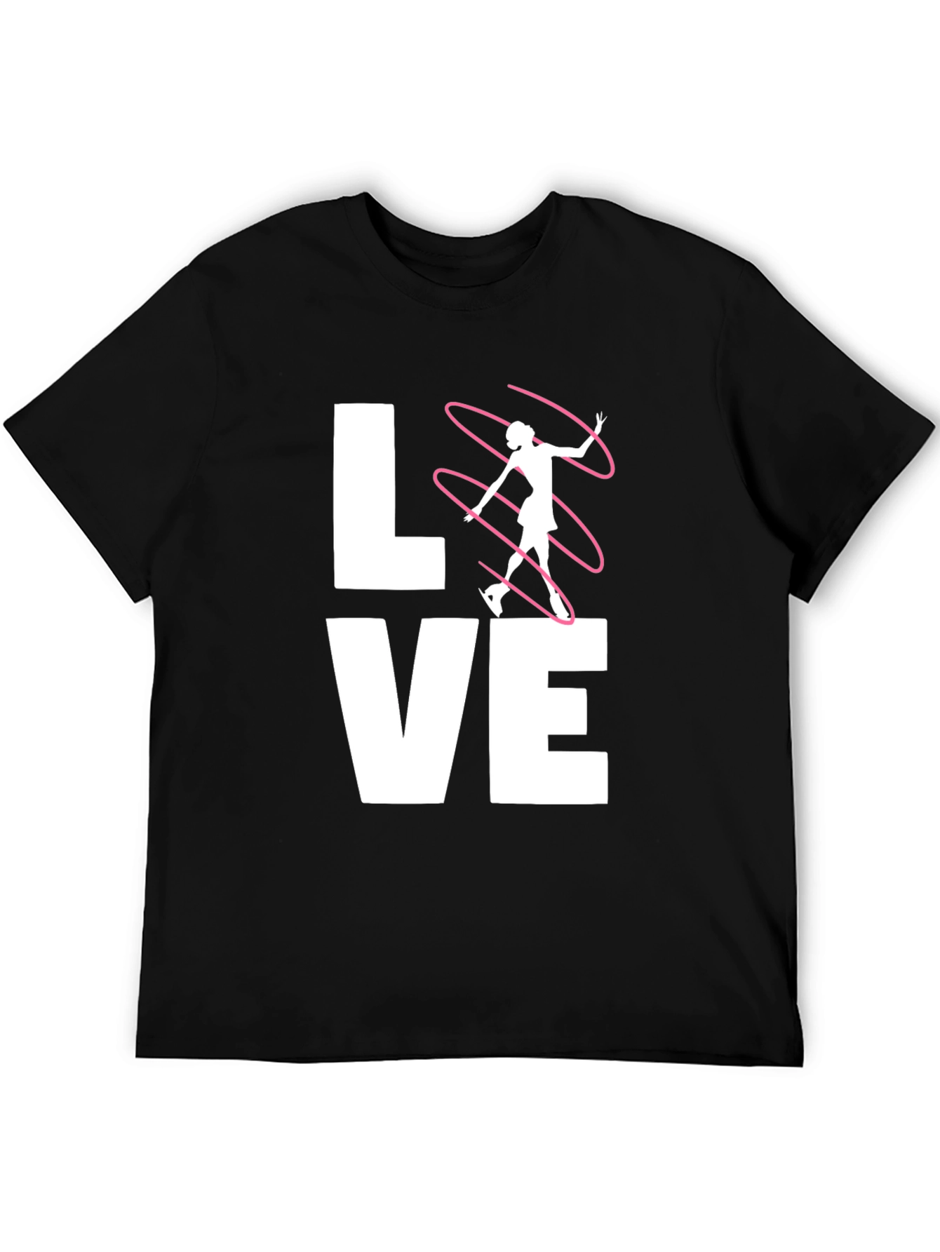 Figure Skating LOVE Graphic Tee - Black