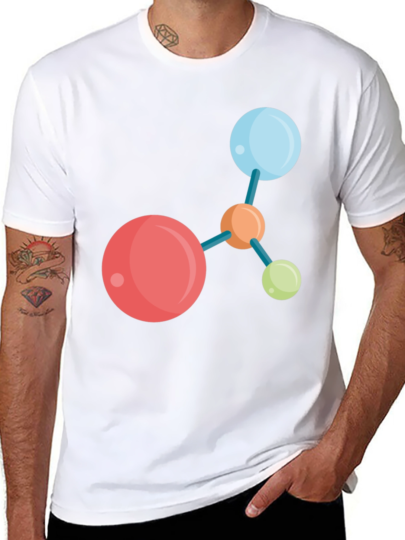 Cool Molecule Graphic Tee - Trendy Science Shirt