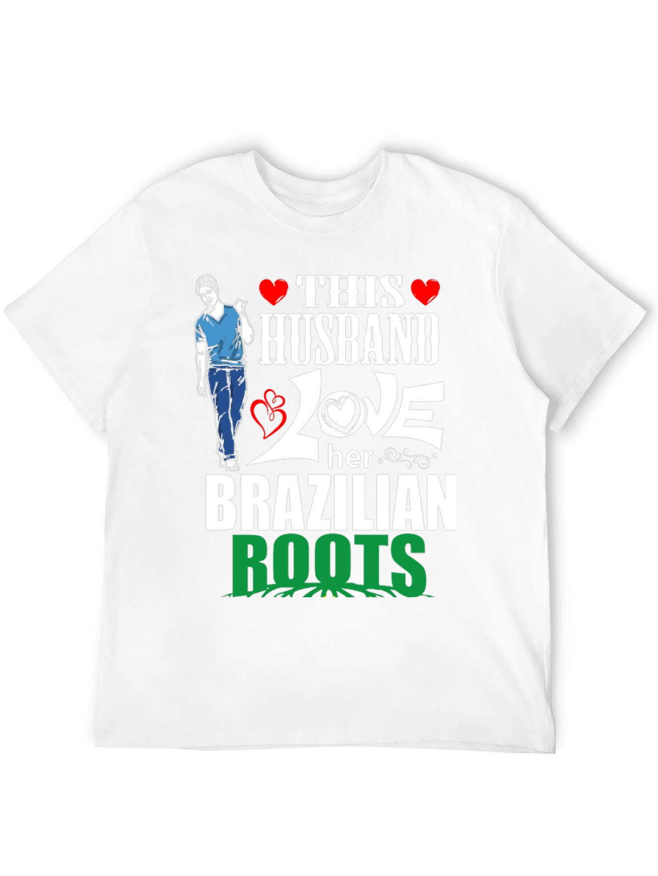 Husband Love Brazilian Roots Graphic T-Shirt