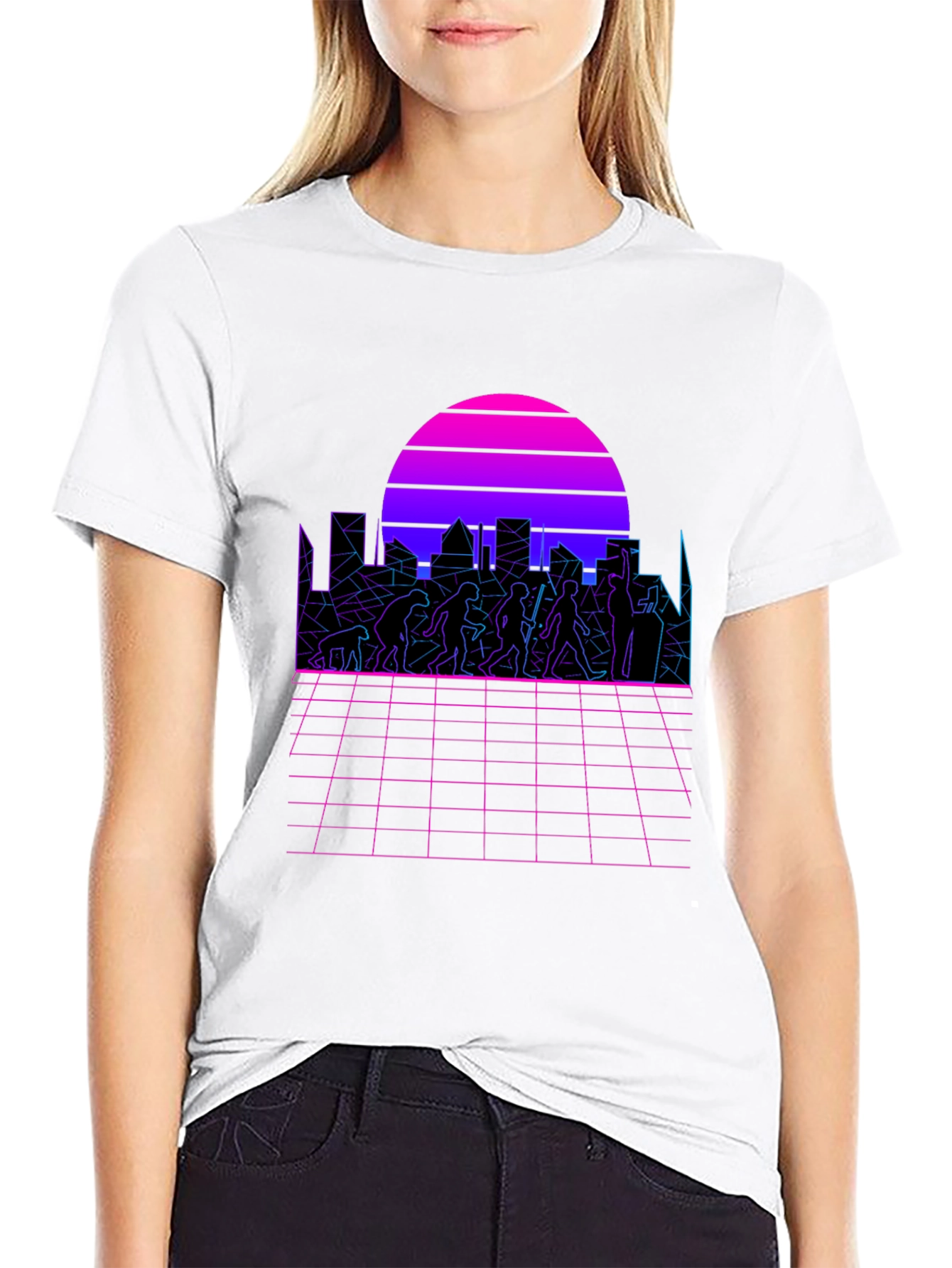 Retro Evolution T-Shirt - Synthwave Design