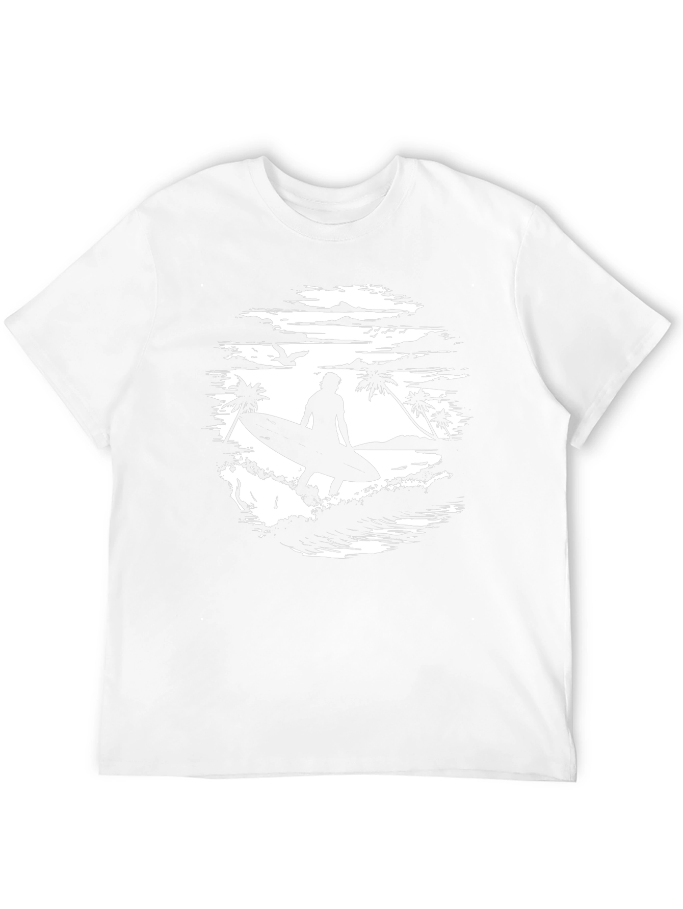 Surfer Silhouette Graphic Tee - Beach Vibes