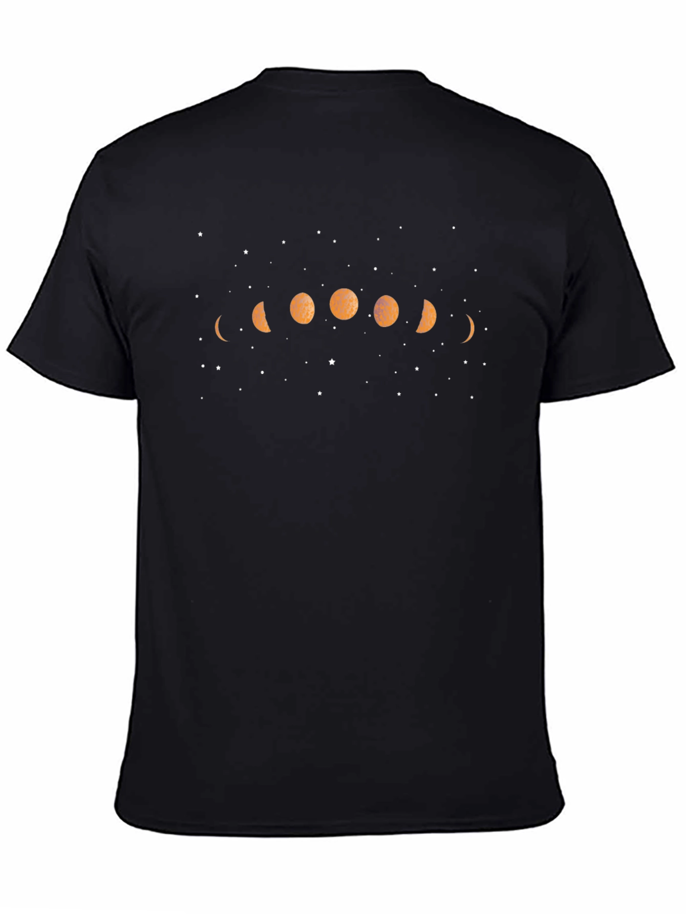 Lunar Phase Graphic Tee - Black Cotton Blend