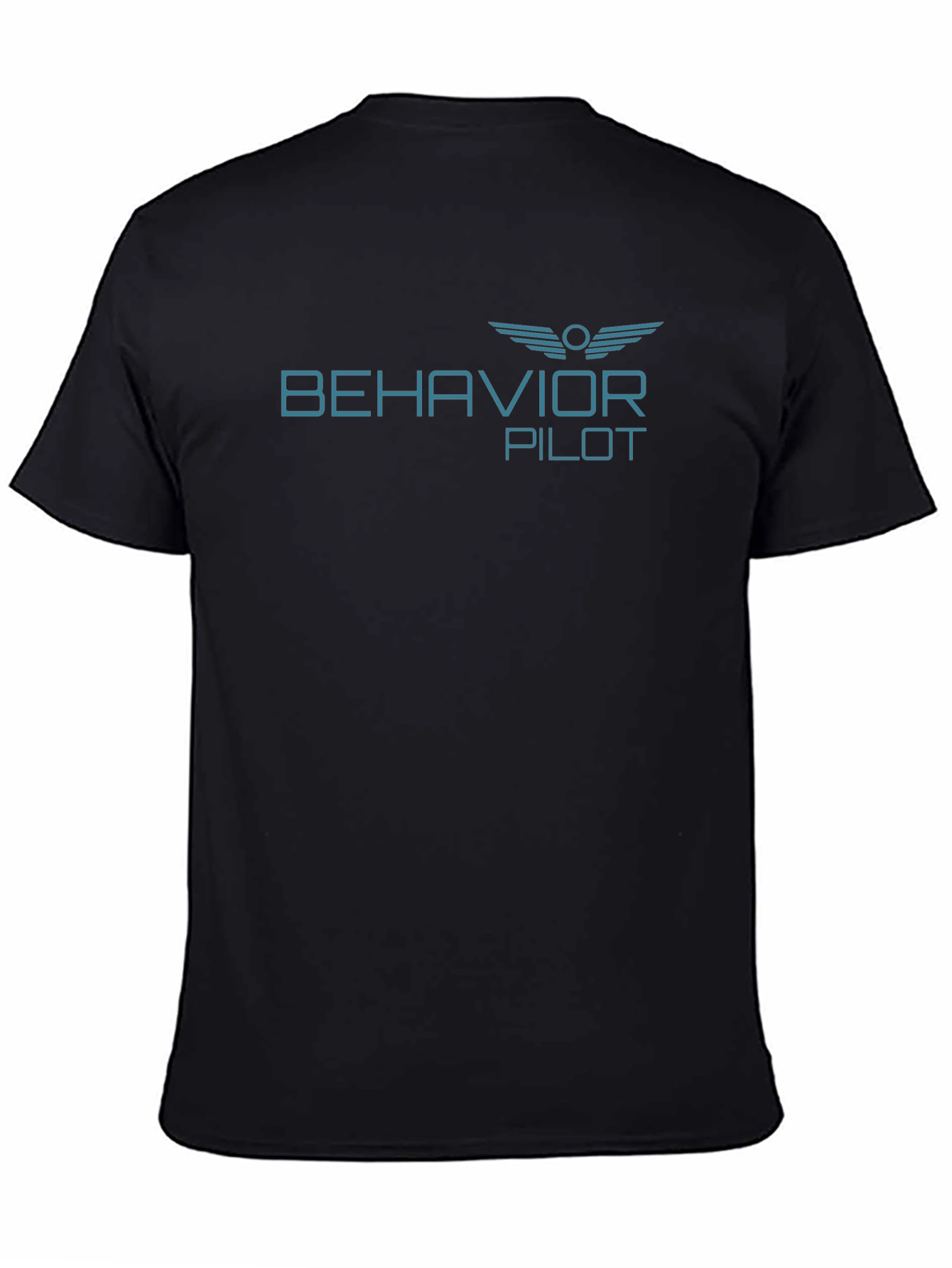 Behavior Pilot Graphic Tee - Soft Black Cotton