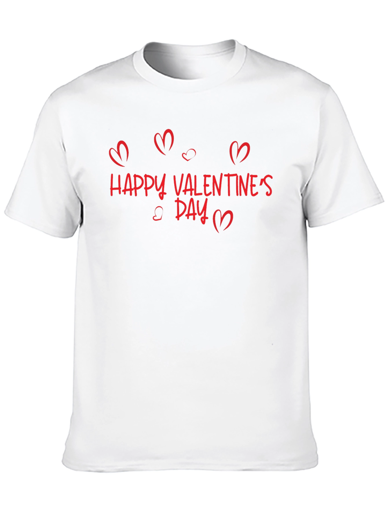 Happy Valentines Day Heart Tee - Black