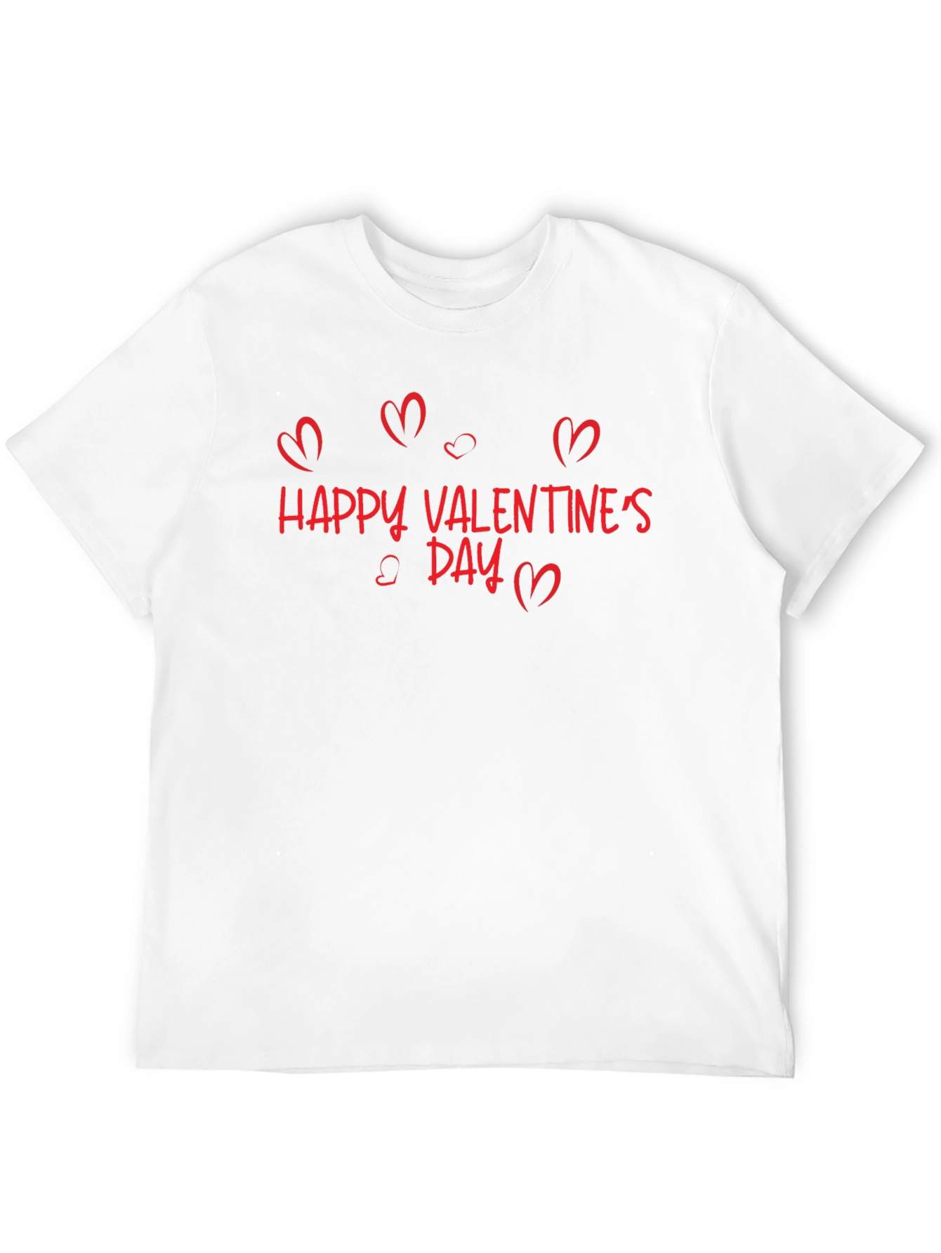 Happy Valentines Day Heart Tee - Black