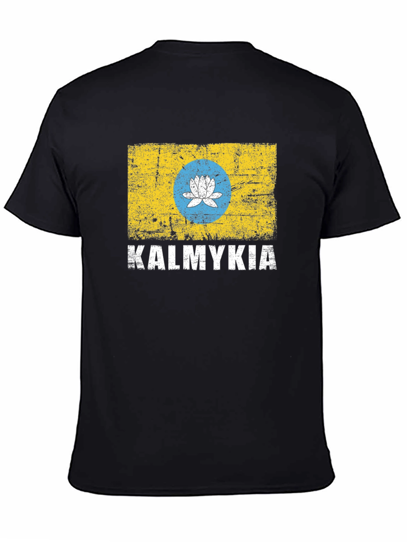 Kalmykia Flag T-Shirt - Distressed Design
