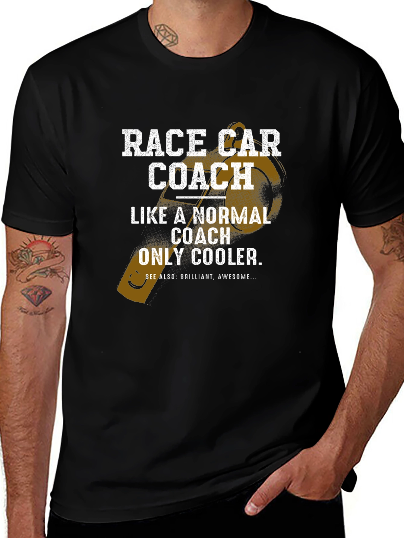 Race Car Coach T-Shirt - Cool Coach Apparel