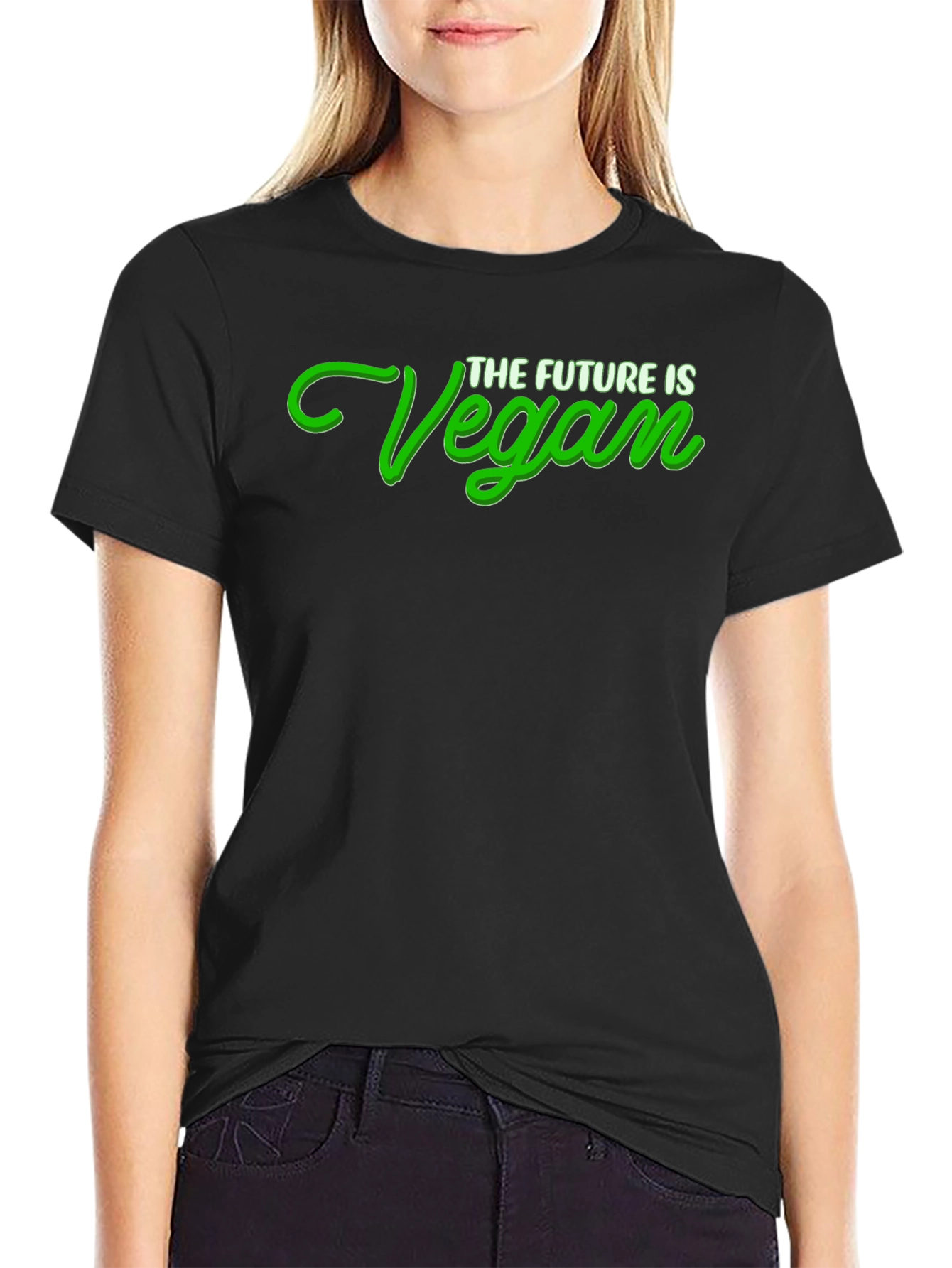 The Future is Vegan Graphic Tee - Black