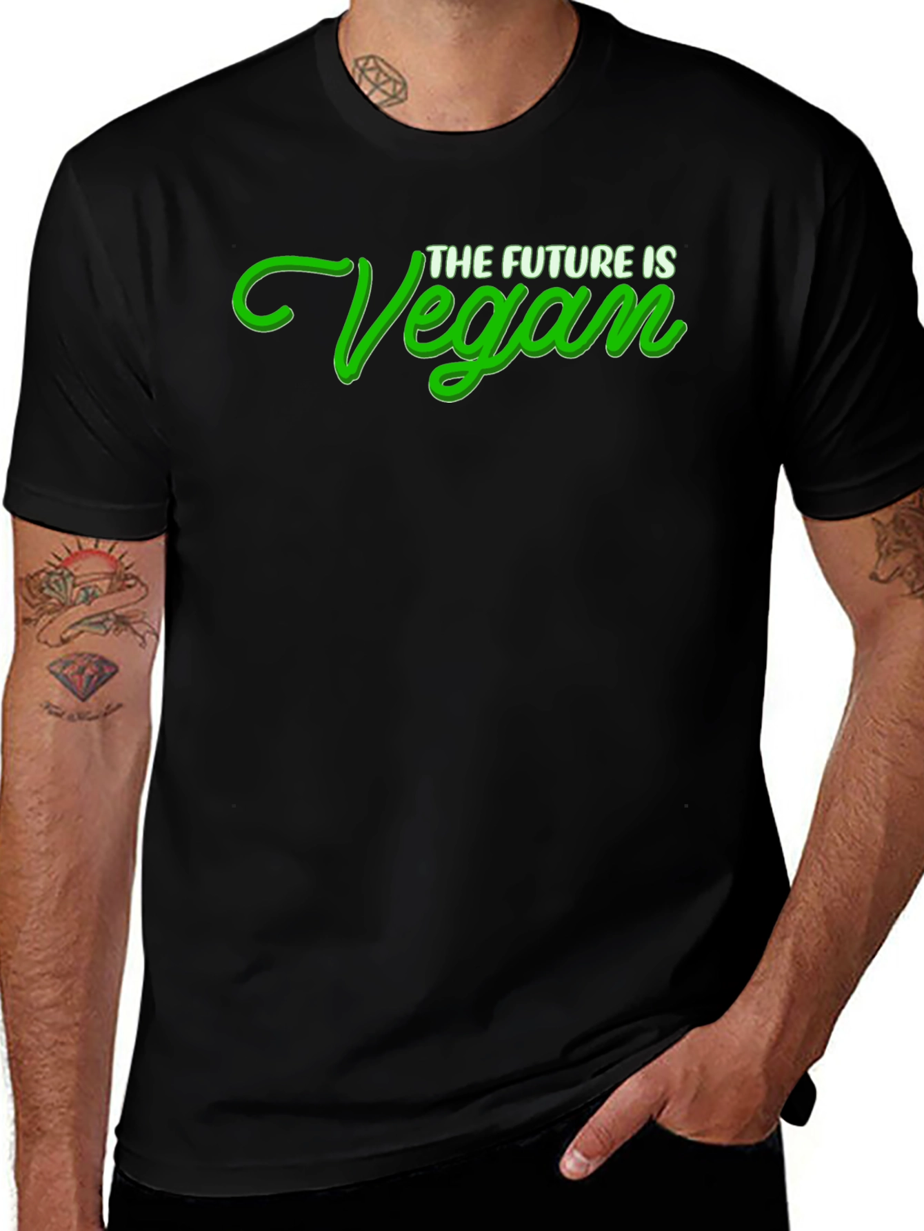 The Future is Vegan Graphic Tee - Black