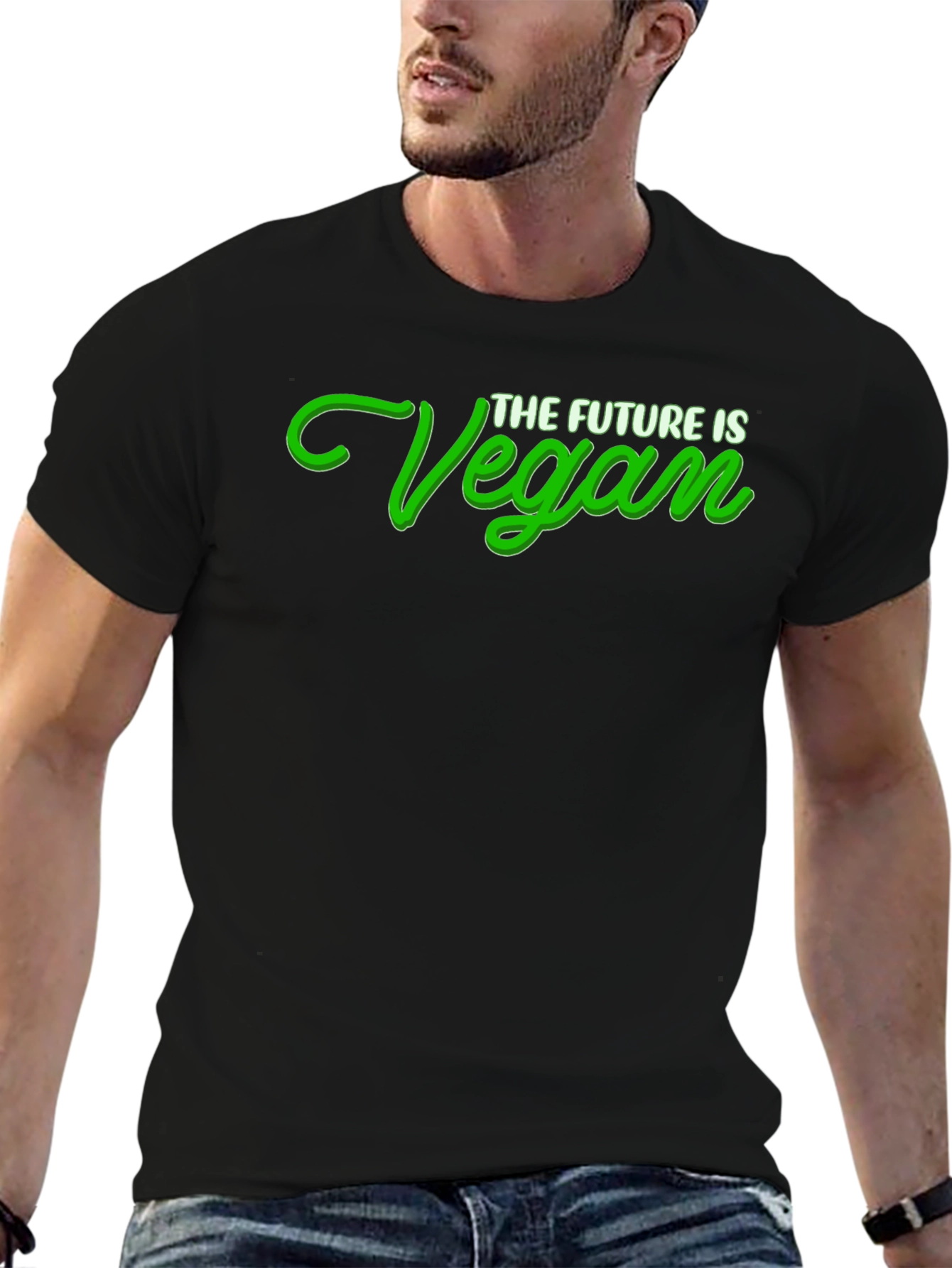 The Future is Vegan Graphic Tee - Black