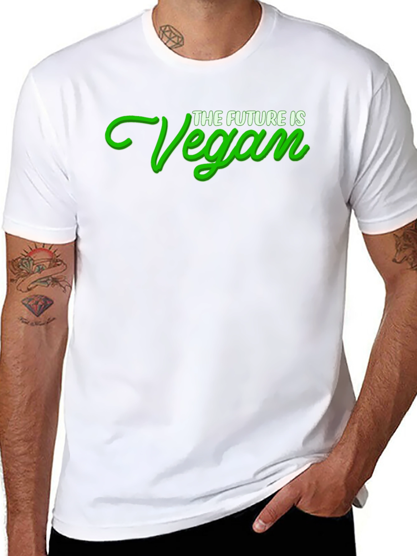 The Future is Vegan Graphic Tee - Black