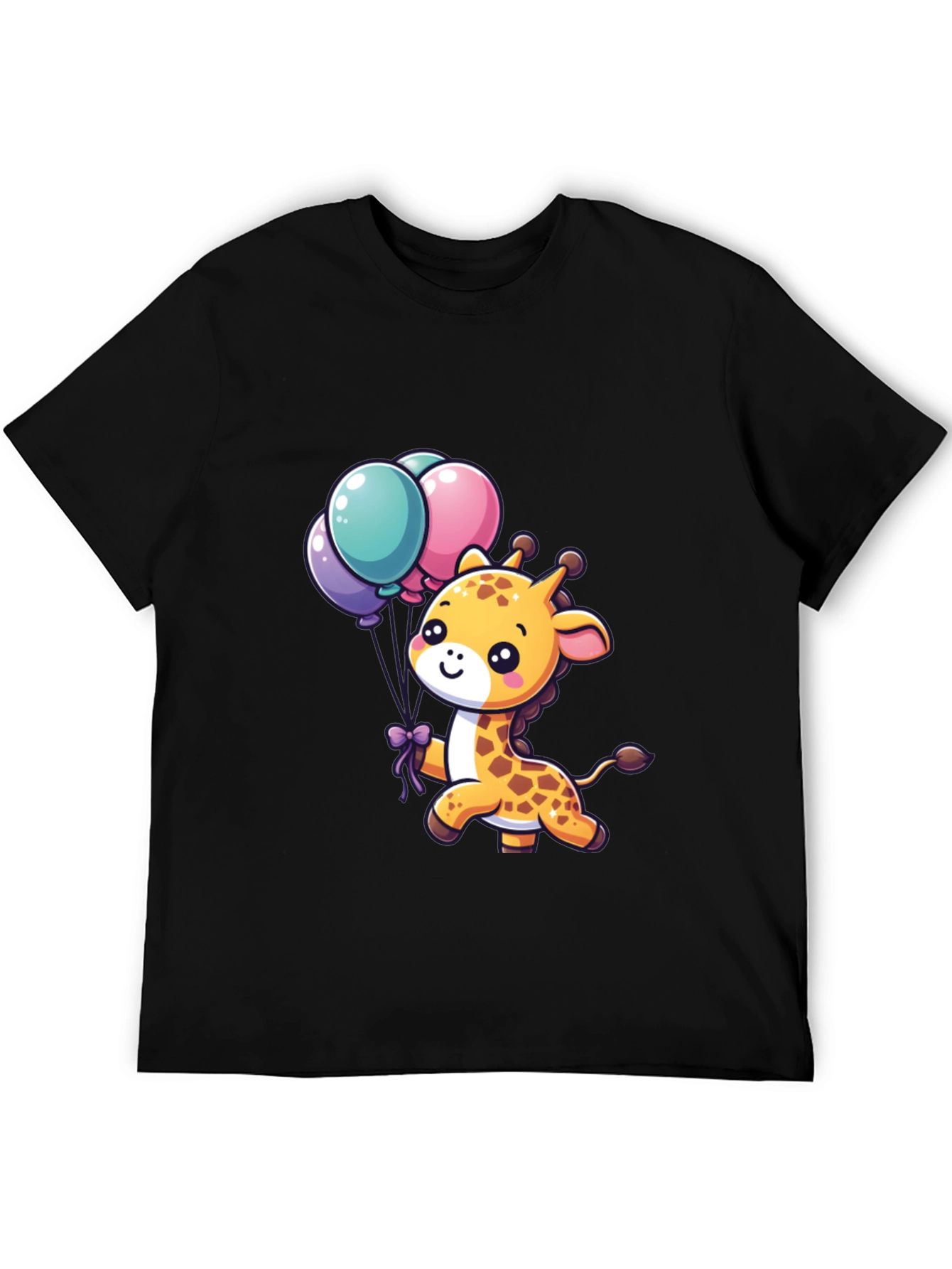 Cute Giraffe T-Shirt with Balloons