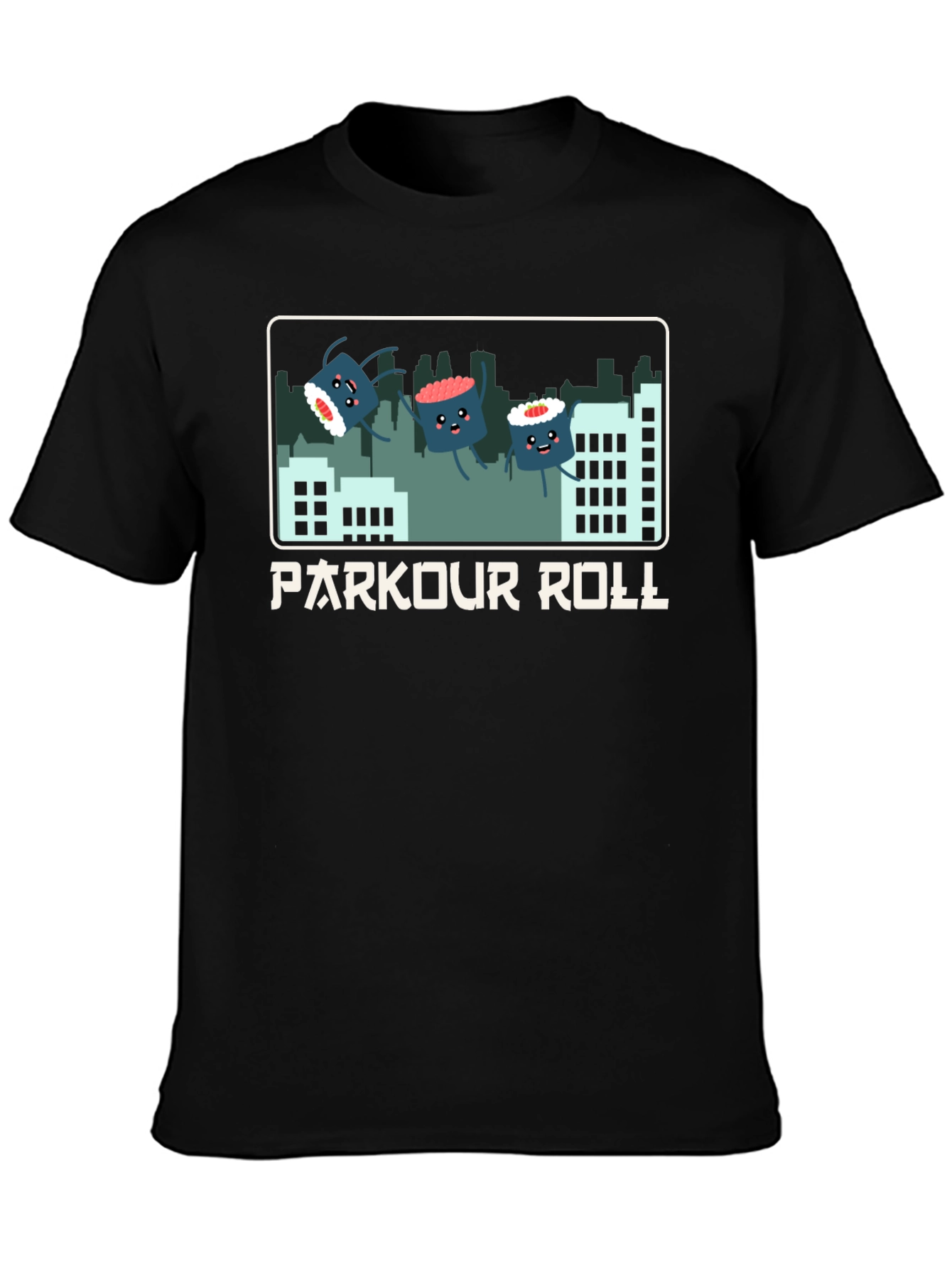 Parkour Roll Sushi Graphic T-Shirt