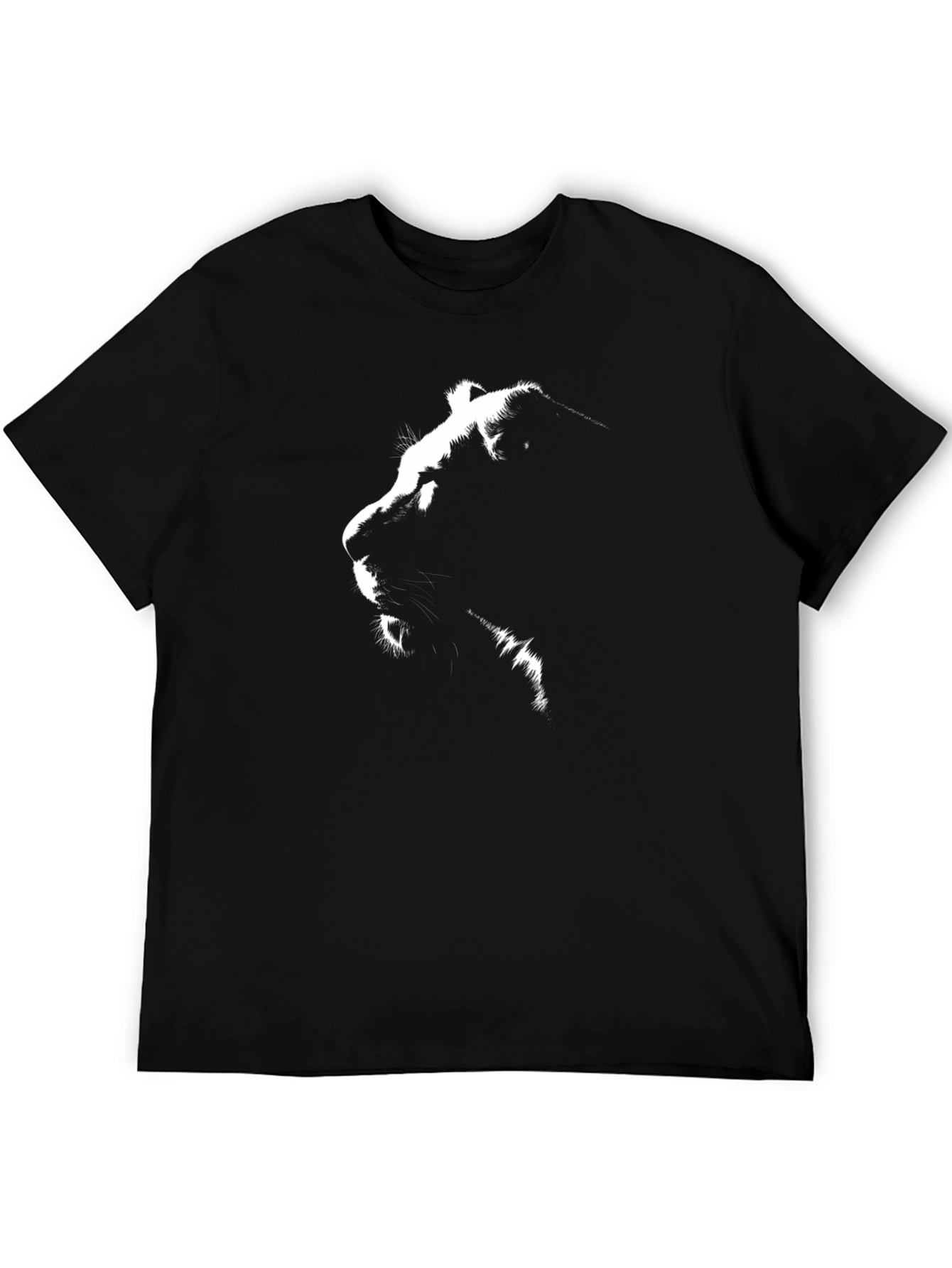 Lion Silhouette Black Graphic Tee