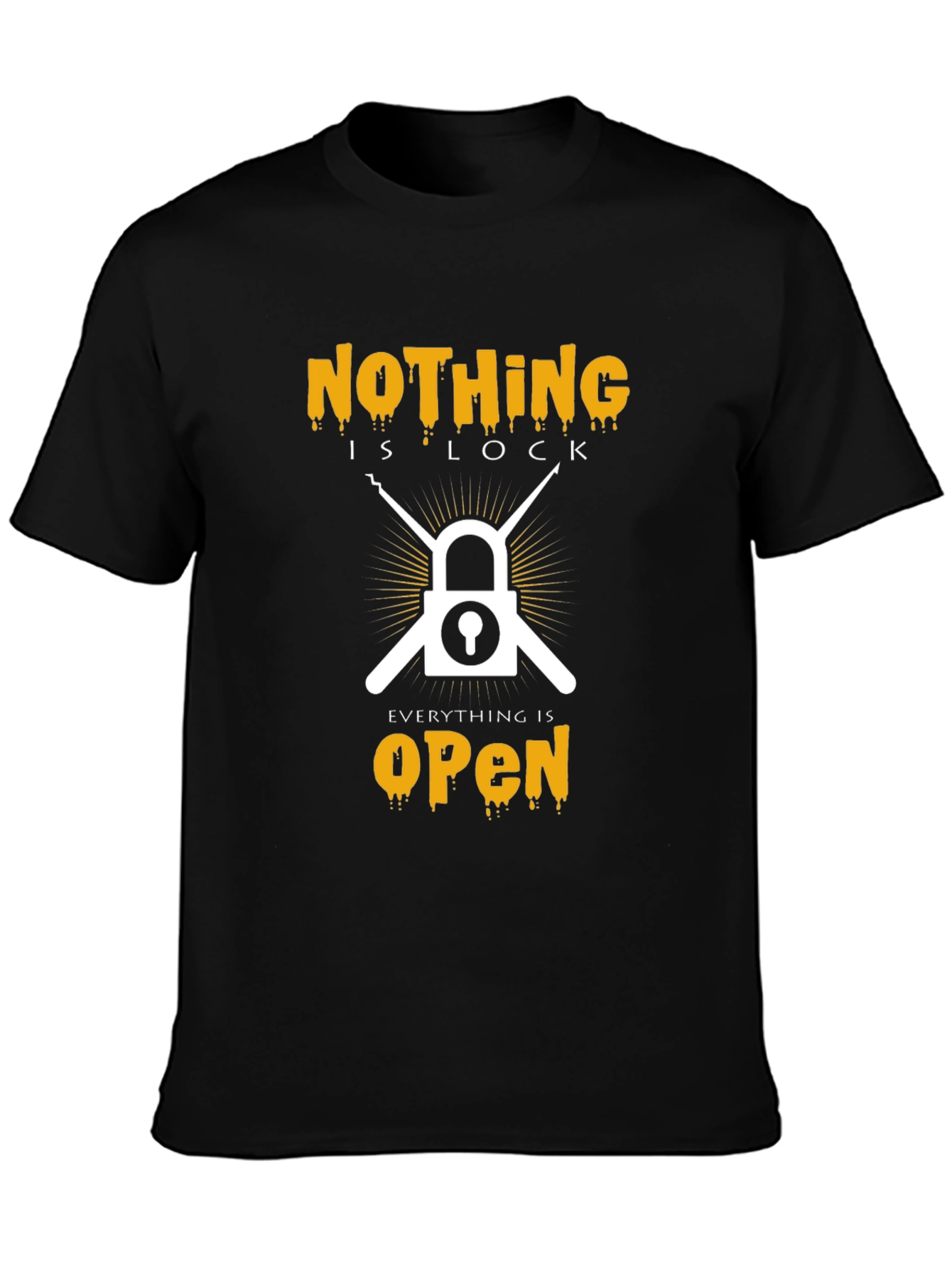 Nothing Is Lock T-Shirt - Everything Is Open Tee