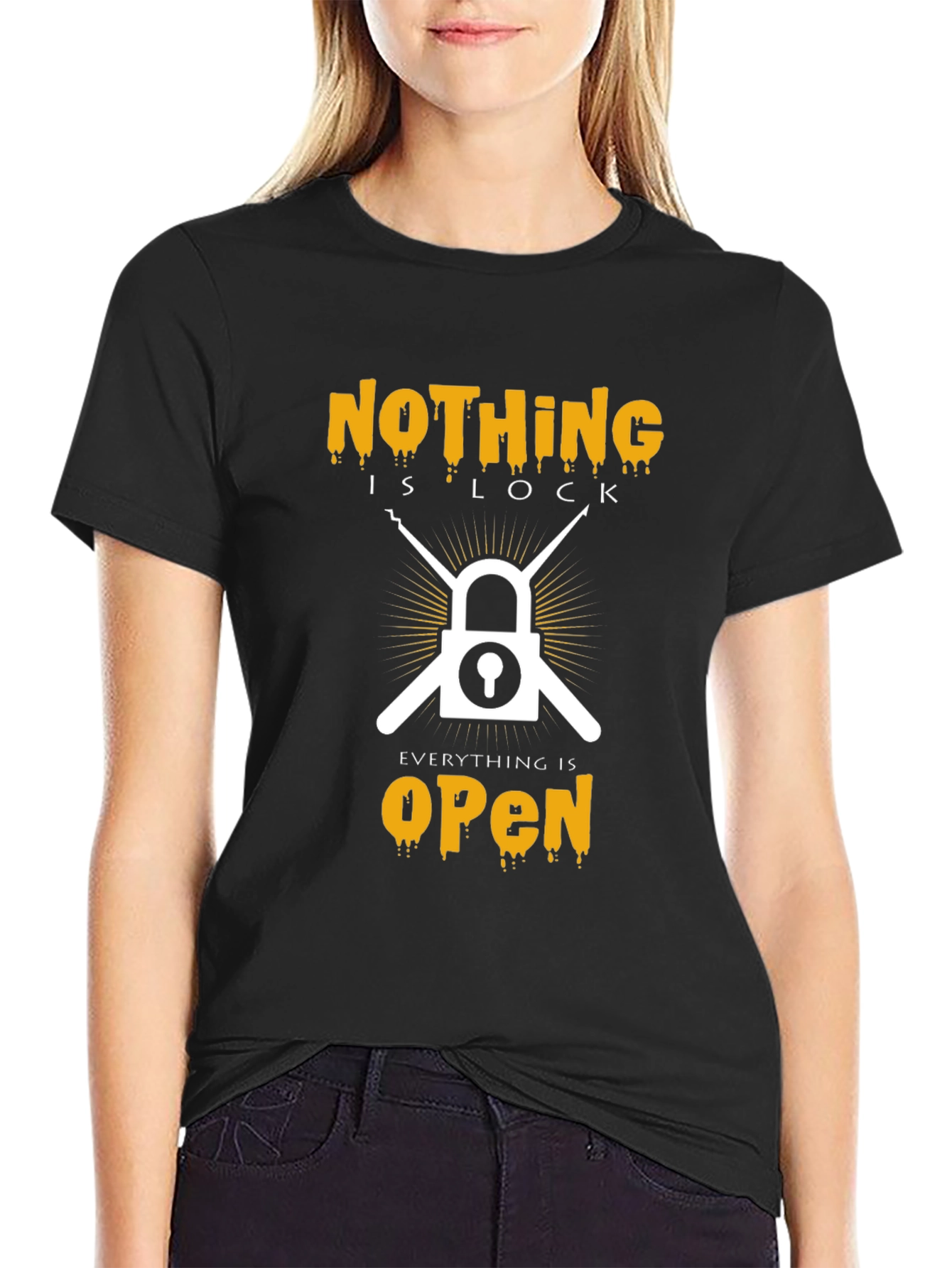 Nothing Is Lock T-Shirt - Everything Is Open Tee