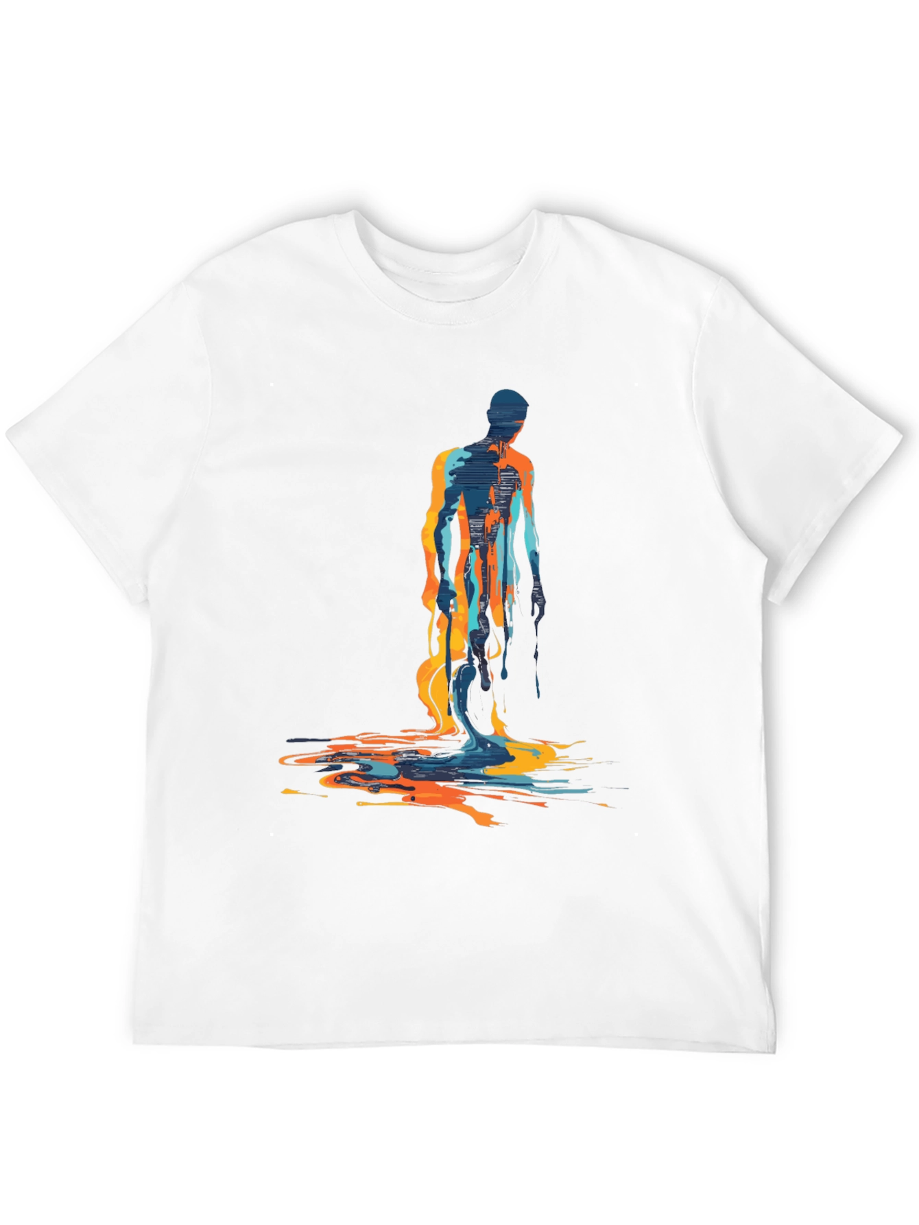 Abstract Figure Graphic Tee - Mens Black T-Shirt