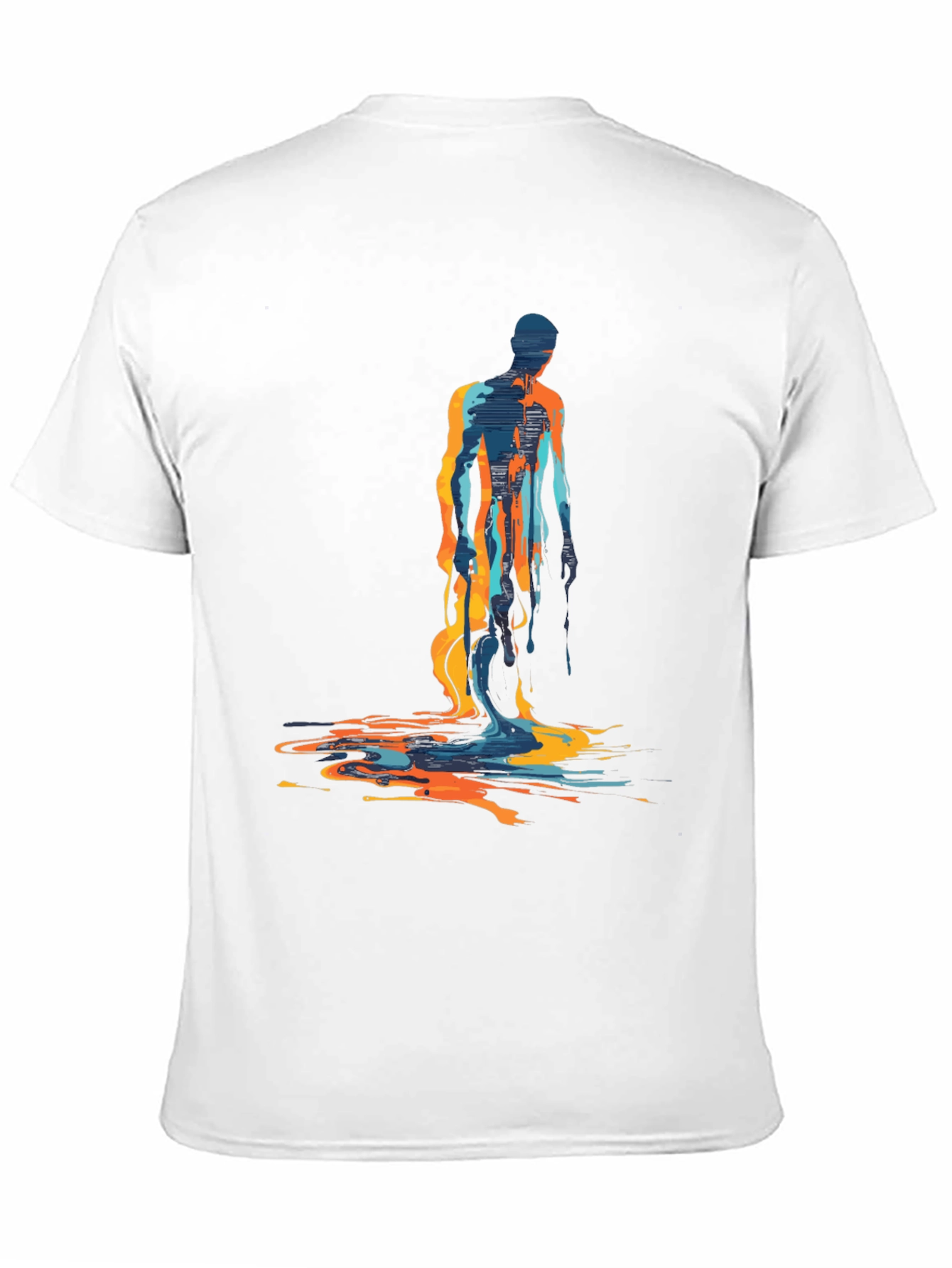Abstract Figure Graphic Tee - Mens Black T-Shirt