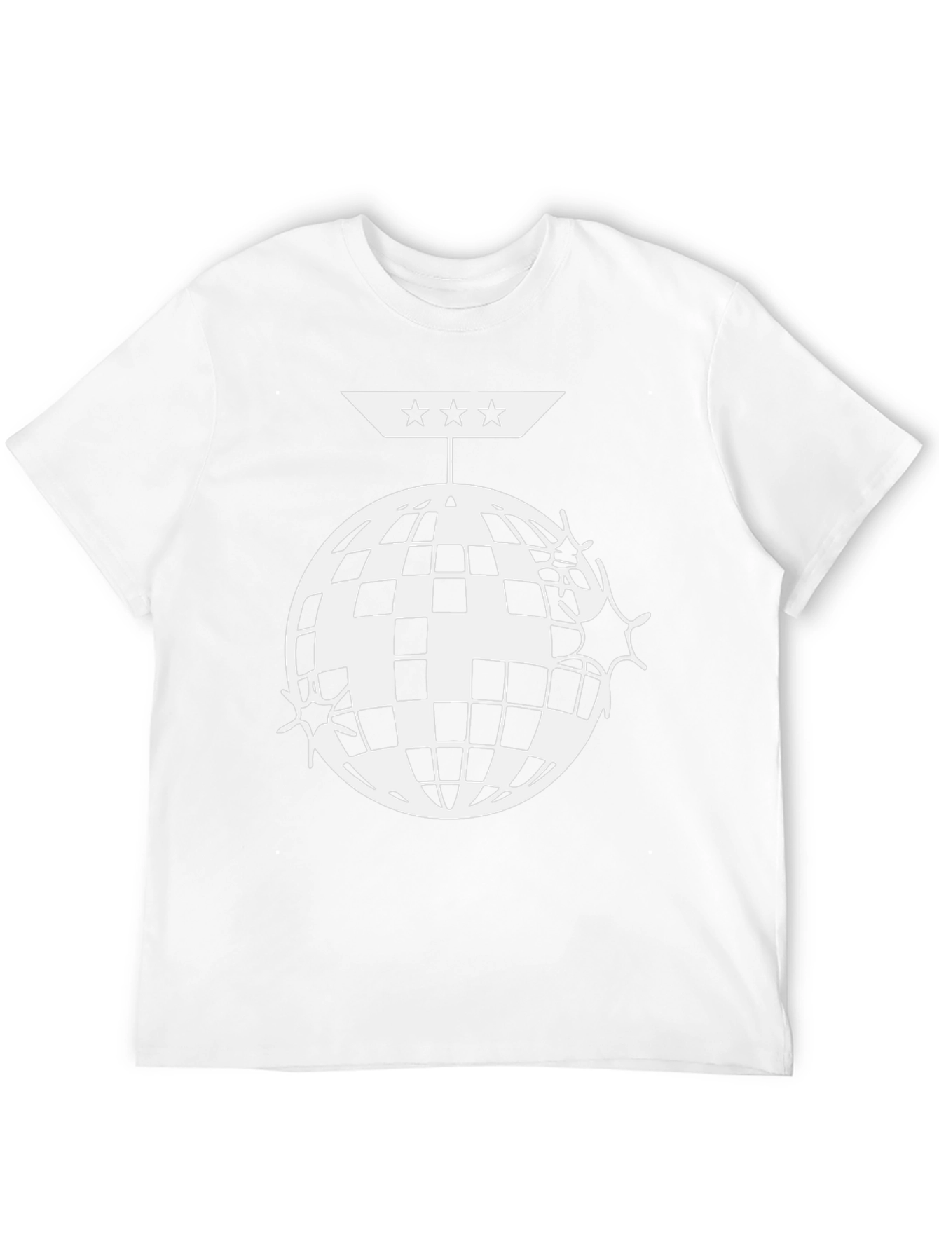 Disco Ball Graphic Tee - Black Cotton Blend
