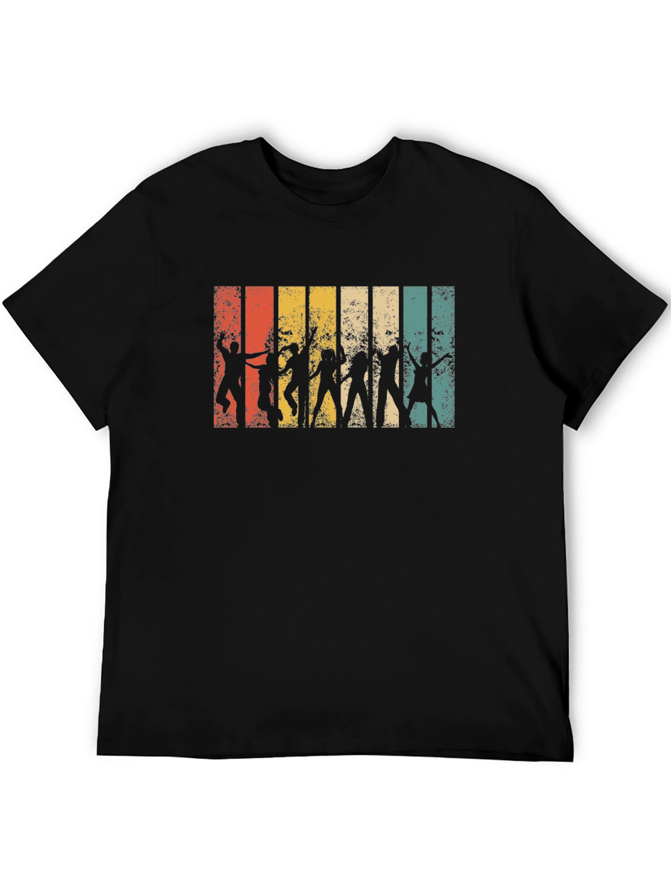 Retro Dance Silhouette Black T-Shirt
