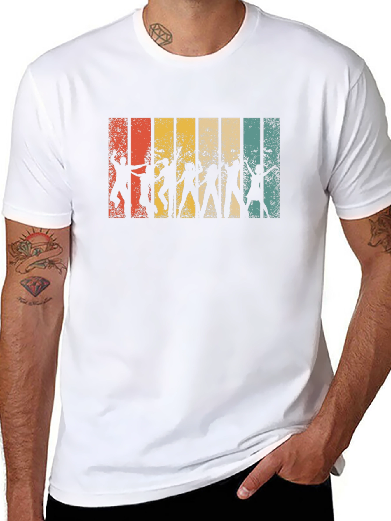 Retro Dance Silhouette Black T-Shirt