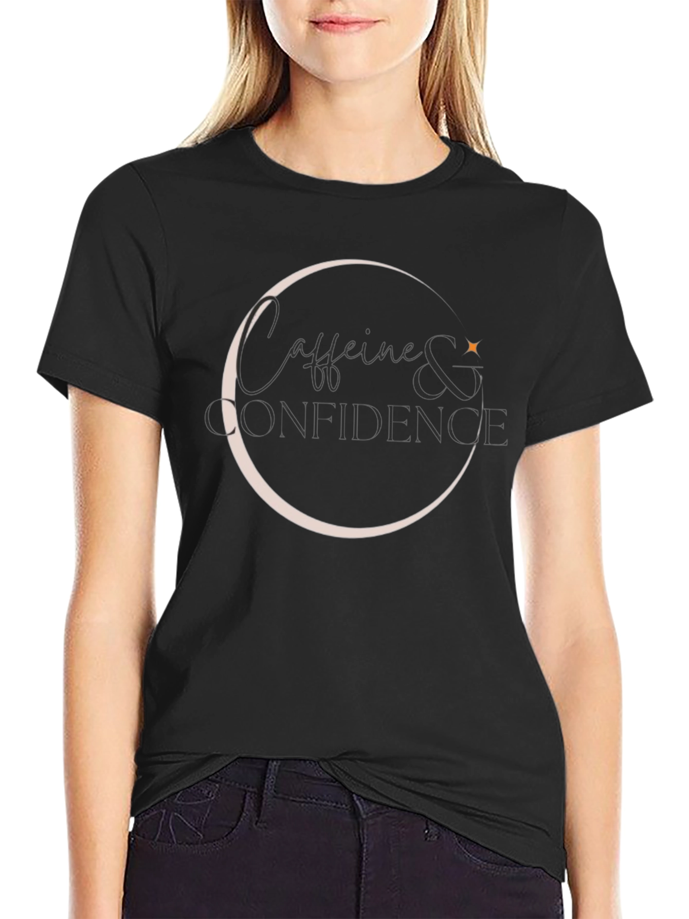 Caffeine & Confidence Black T-Shirt