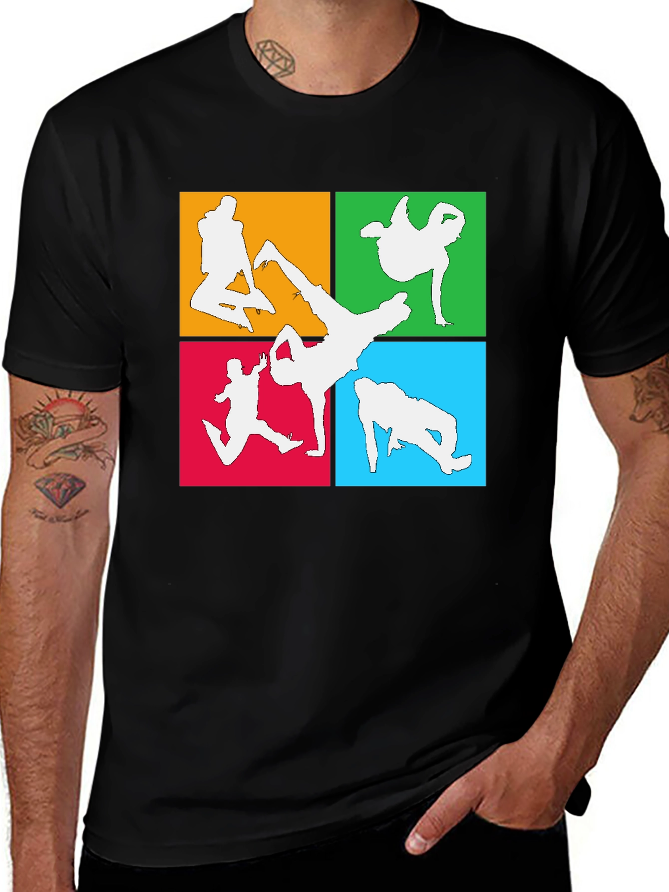 Breakdance Silhouette Graphic T-Shirt