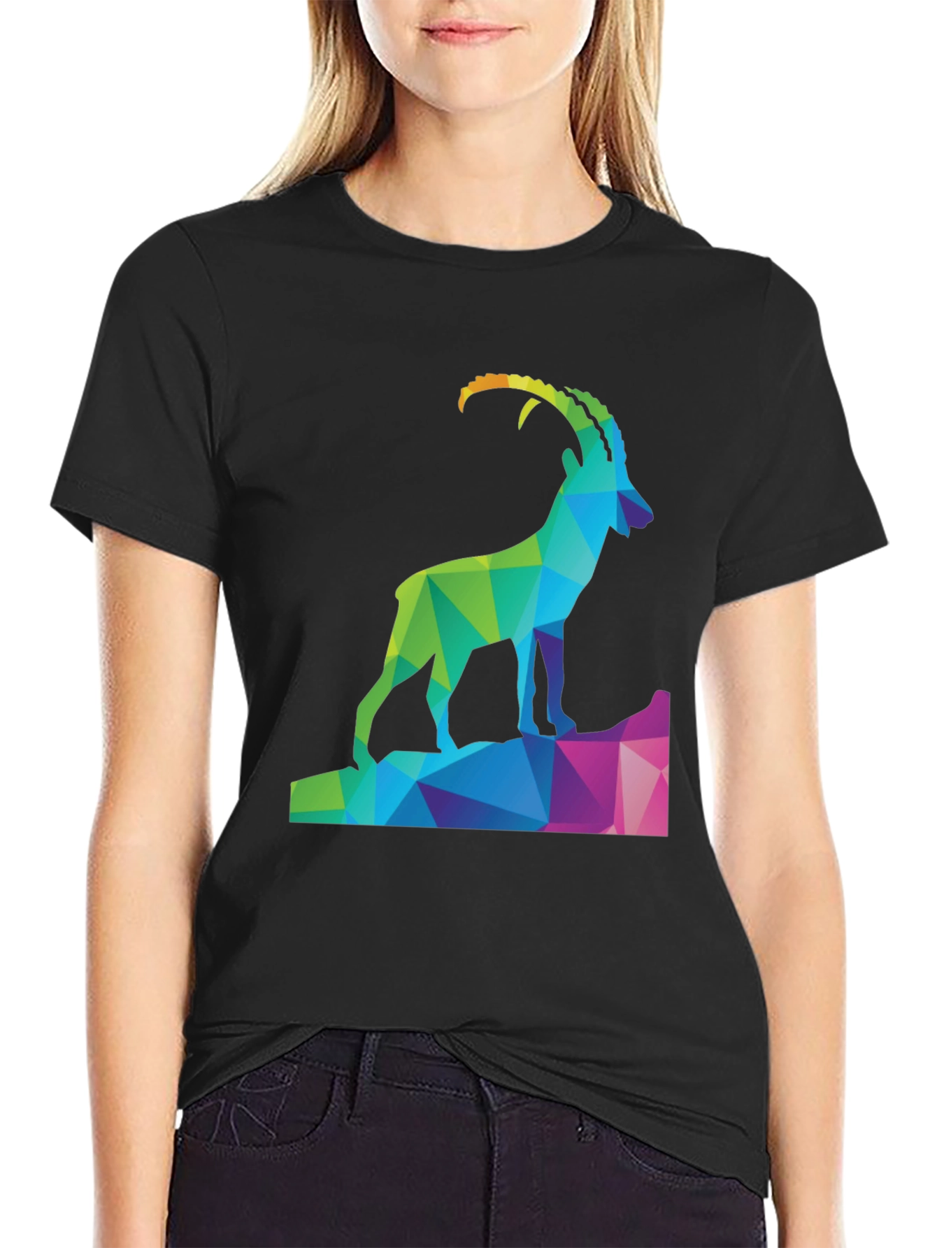 Geometric Ibex Mountain T-Shirt