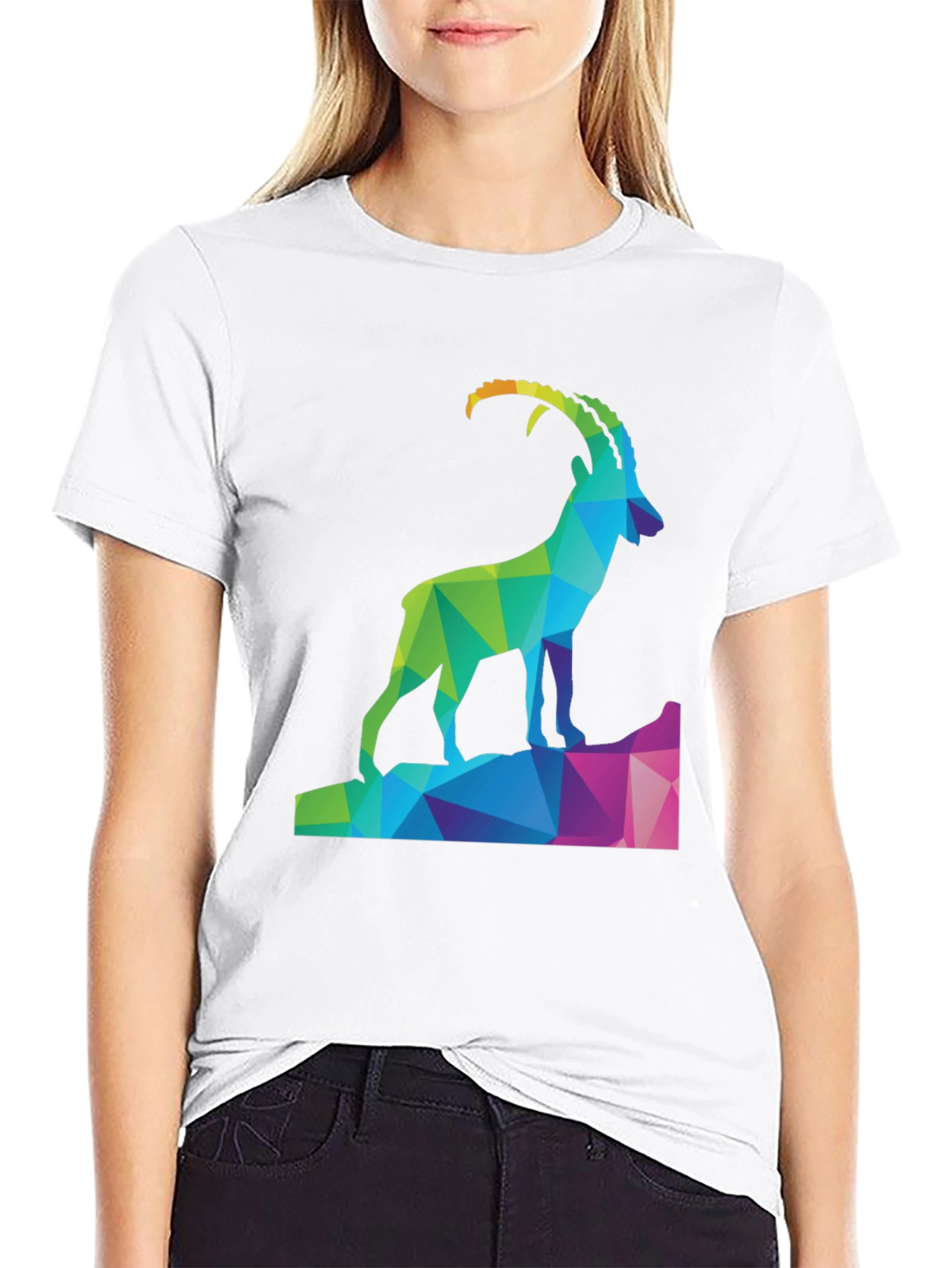 Geometric Ibex Mountain T-Shirt