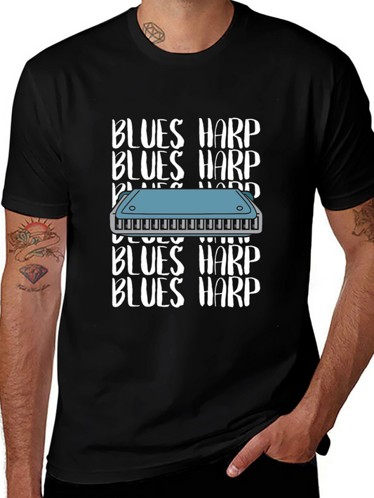 Blues Harp T-Shirt - Musical Instrument Tee