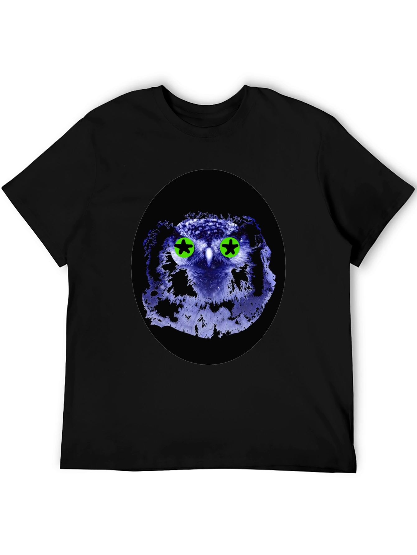 Owl Graphic Tee - Black Cotton Blend
