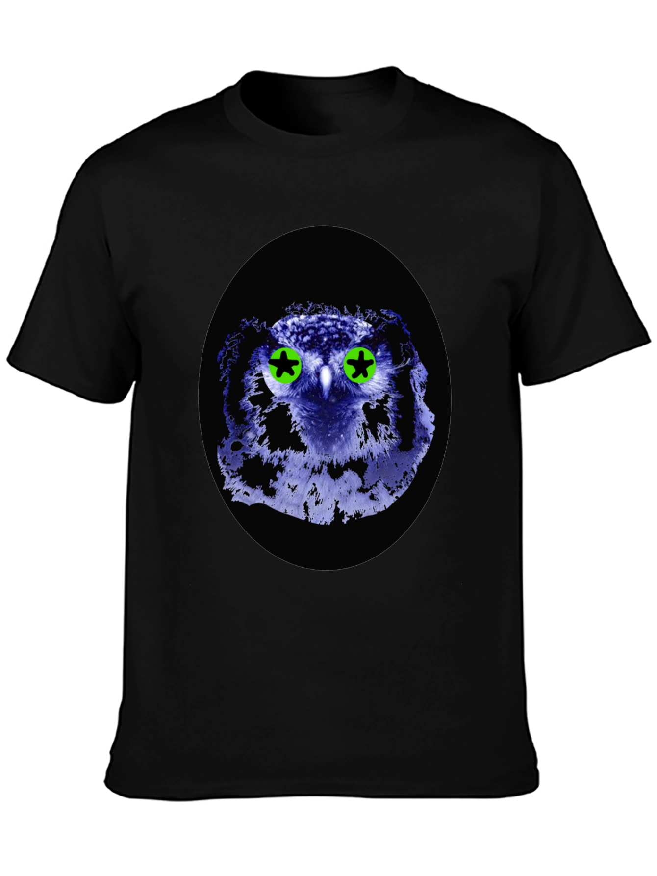 Owl Graphic Tee - Black Cotton Blend