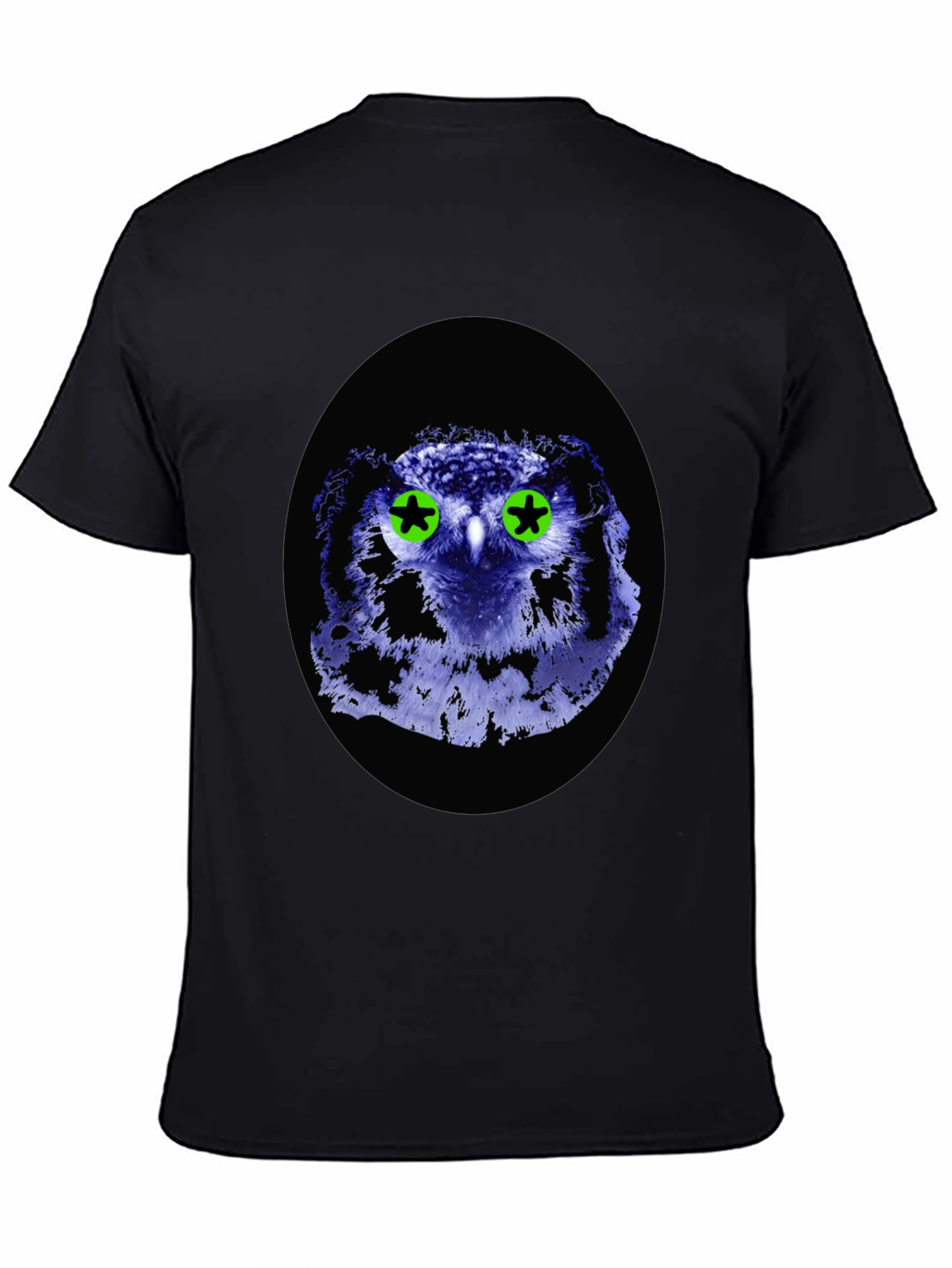 Owl Graphic Tee - Black Cotton Blend