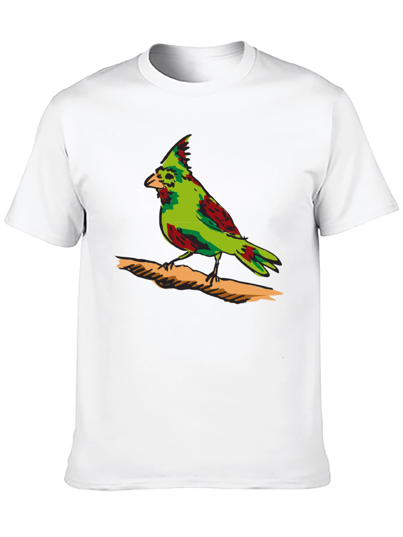 Green Cardinal Graphic Print T-Shirt