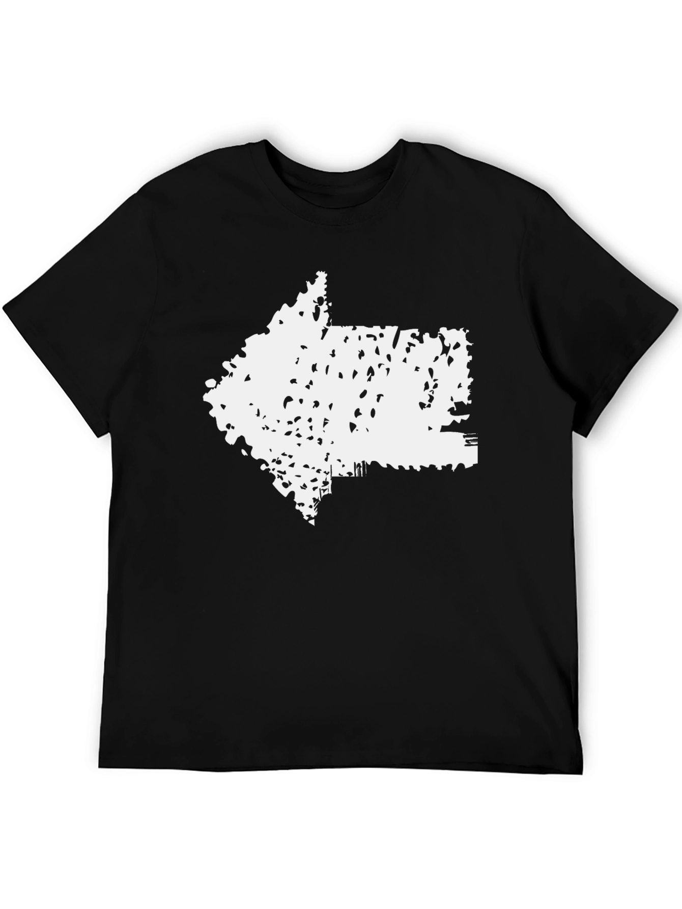 Distressed Arrow Graphic Tee - Black Cotton Blend