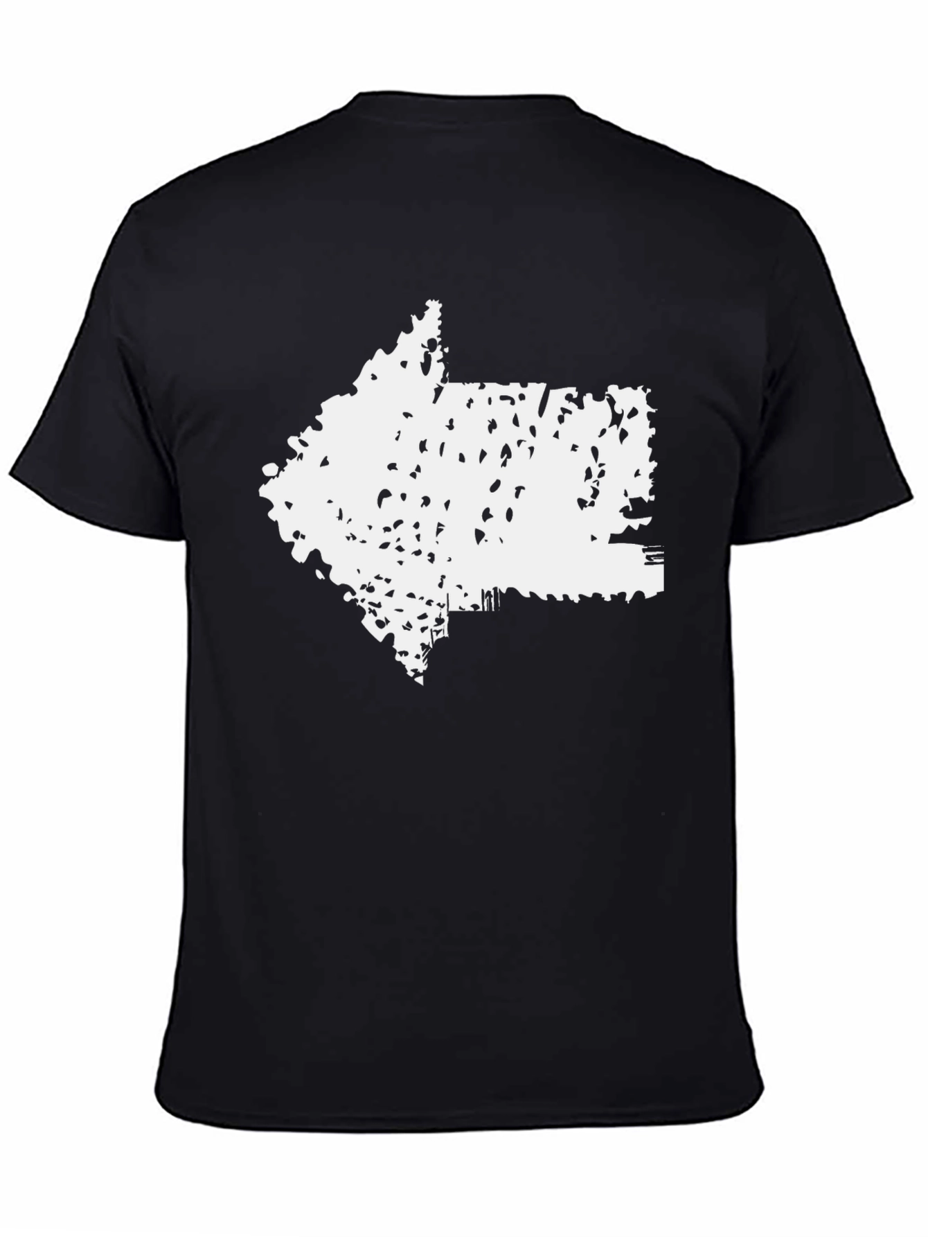 Distressed Arrow Graphic Tee - Black Cotton Blend