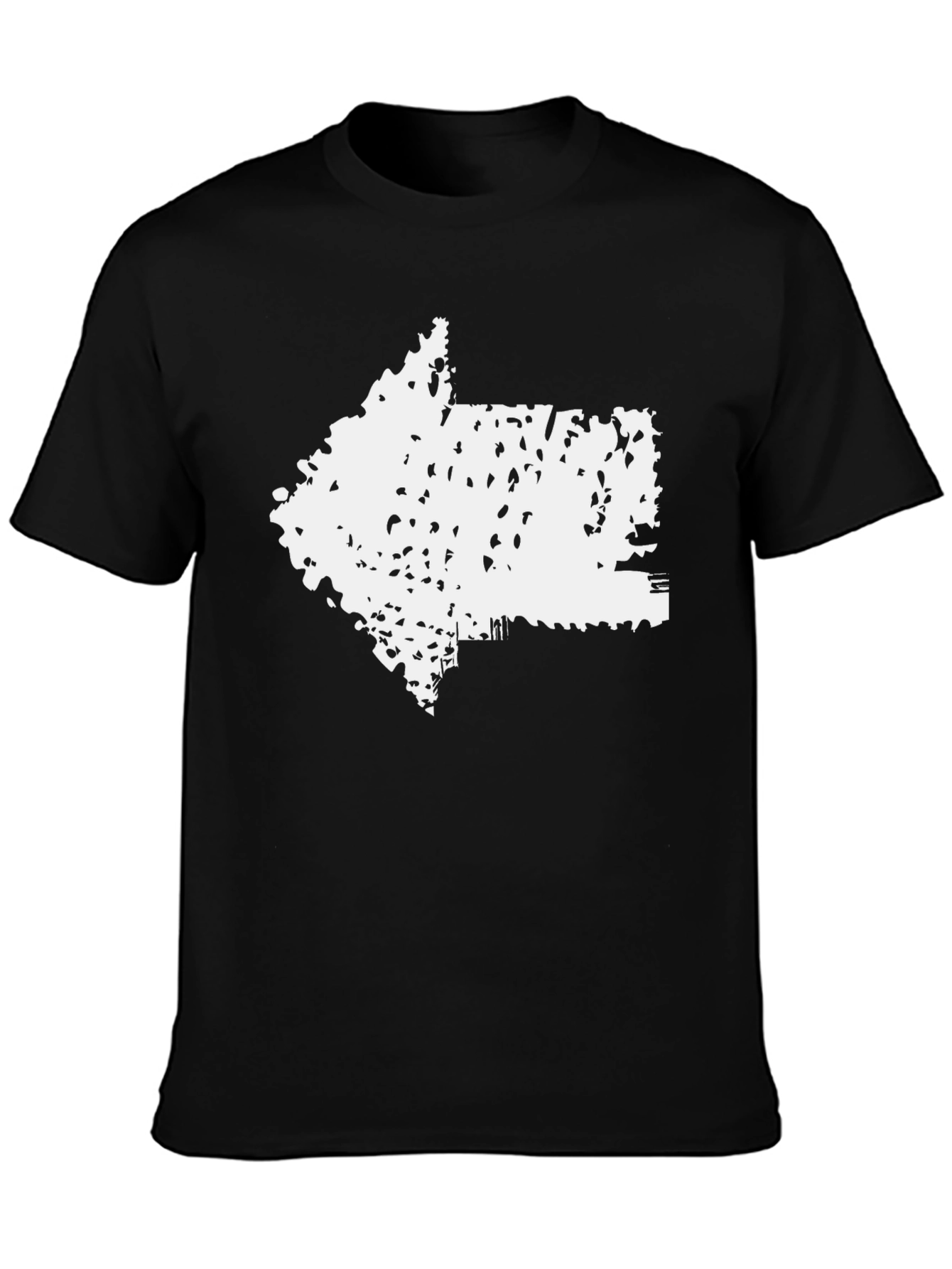 Distressed Arrow Graphic Tee - Black Cotton Blend