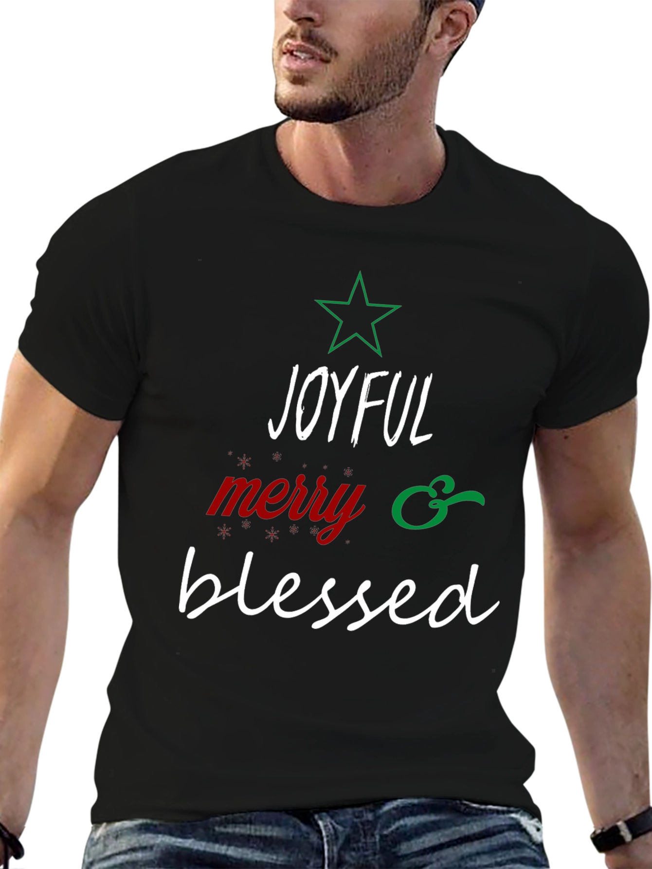Joyful Merry & Blessed Christmas T-Shirt